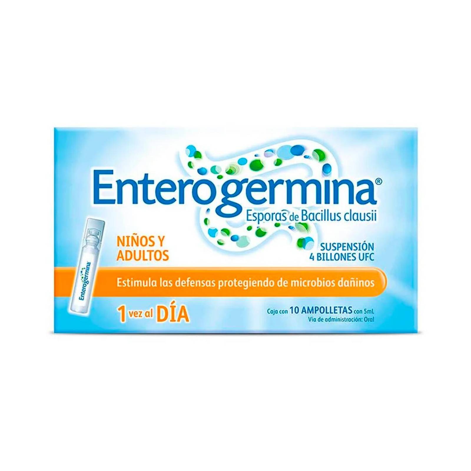 Suplemento Alimenticio Enterogermina 10 Ampolletas de 5 ml