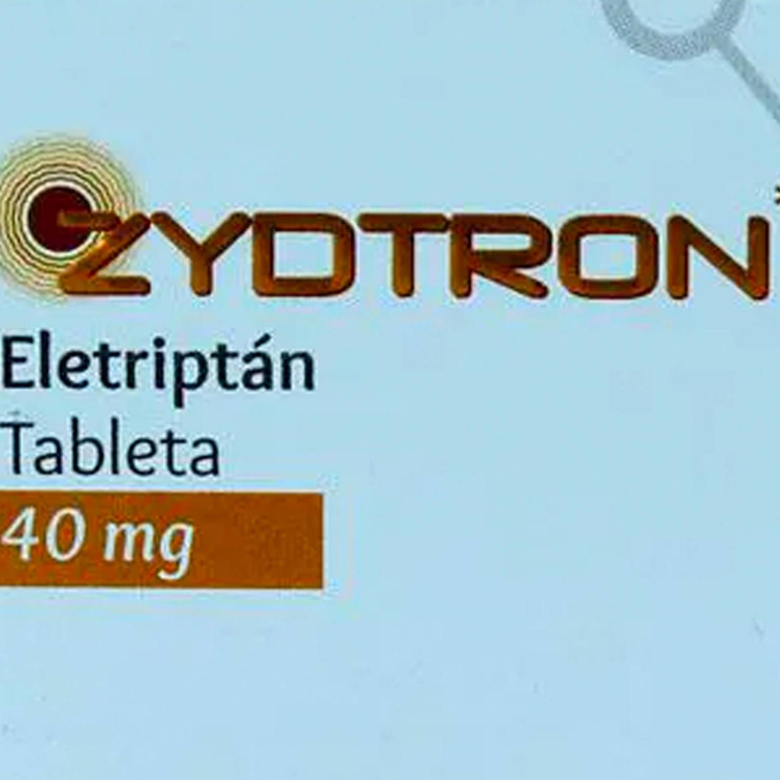 Eletriptán Zydtron 40 mg 2 tabletas 