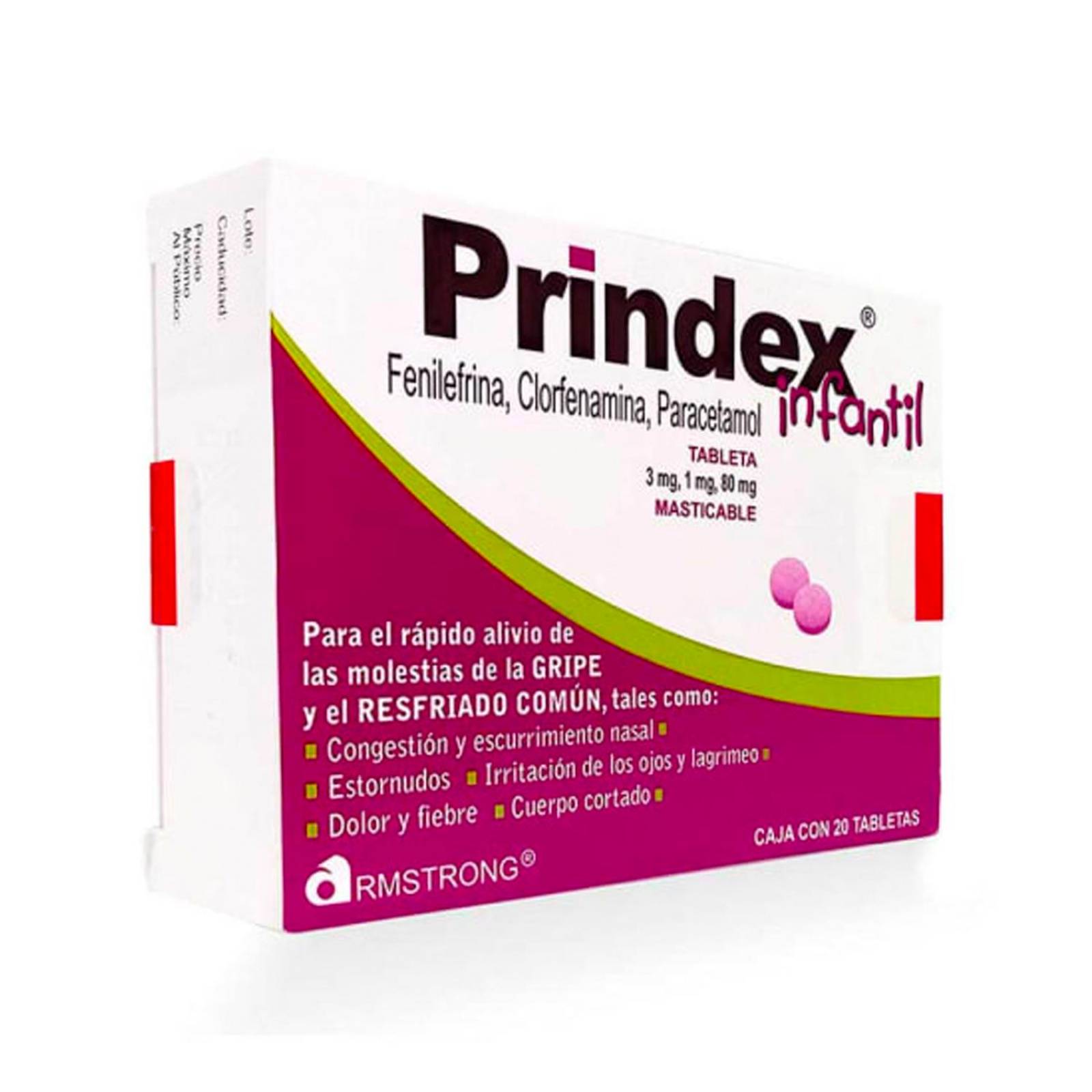 Tabletas Masticables Prindex Infantil 20 piezas 