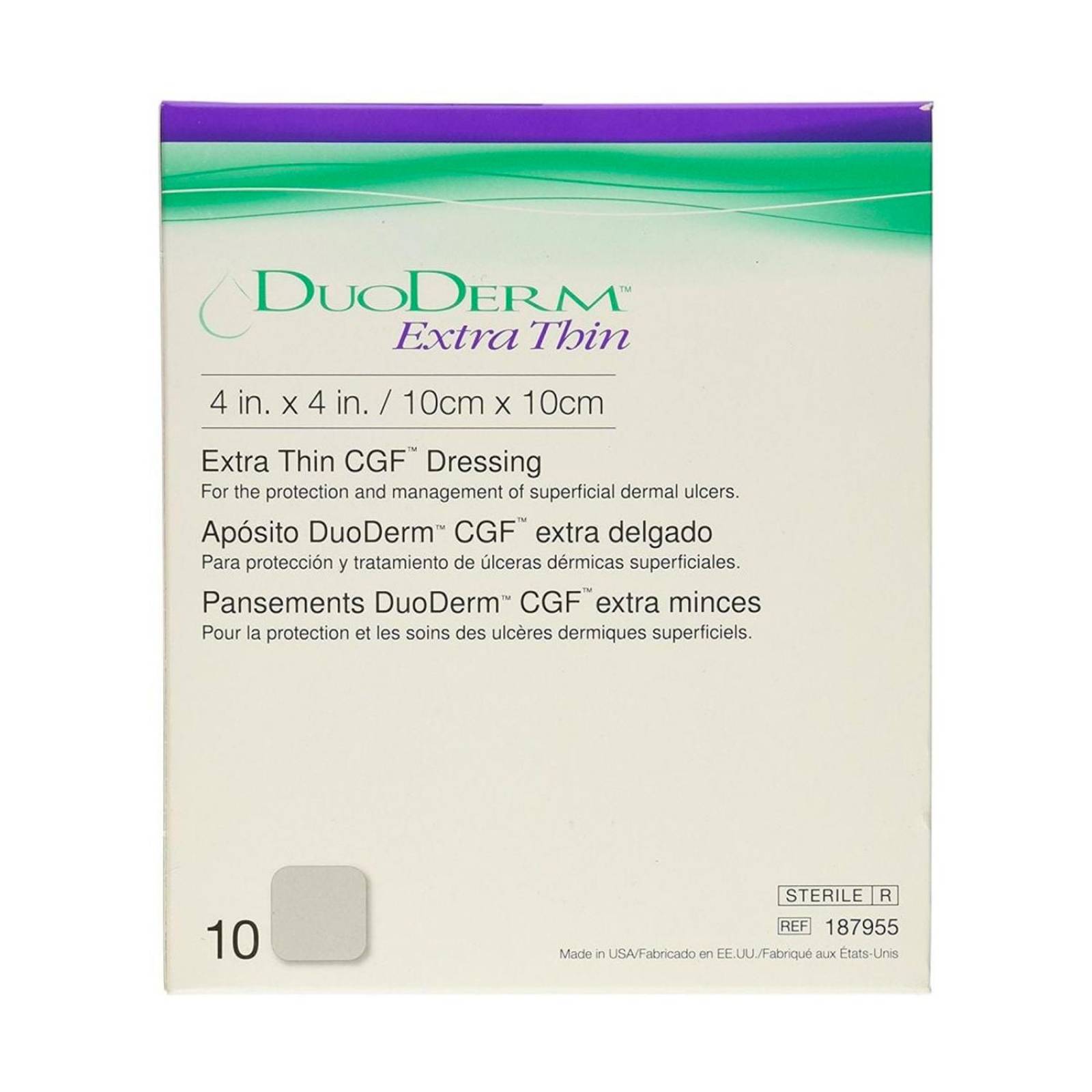 Apósitos DuoDerm Extra Thin 9.8x9.7 cm 10 piezas 