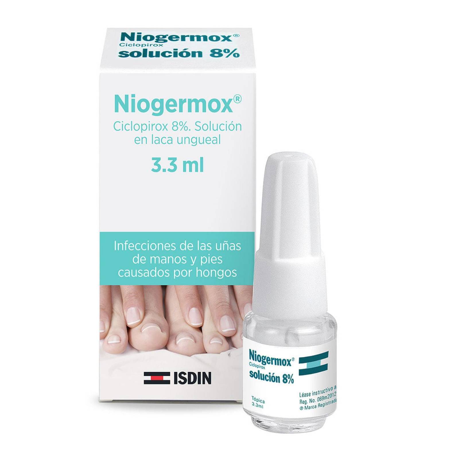 Solución Isdin Niogermox 8% 3.3 ml