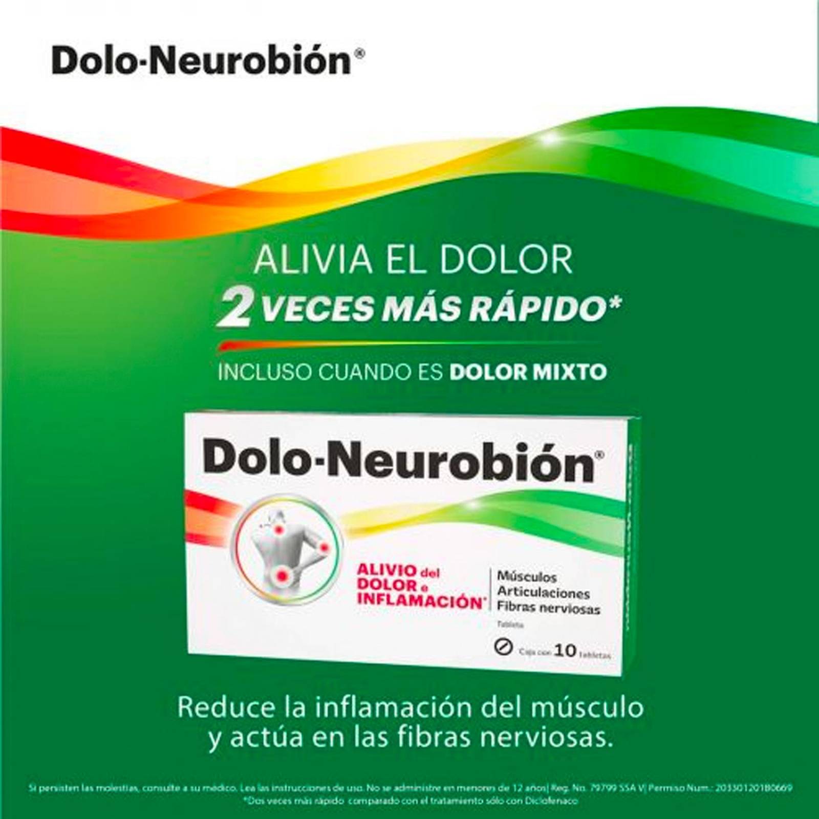 Tabletas Dolo-Neurobión 10 piezas 