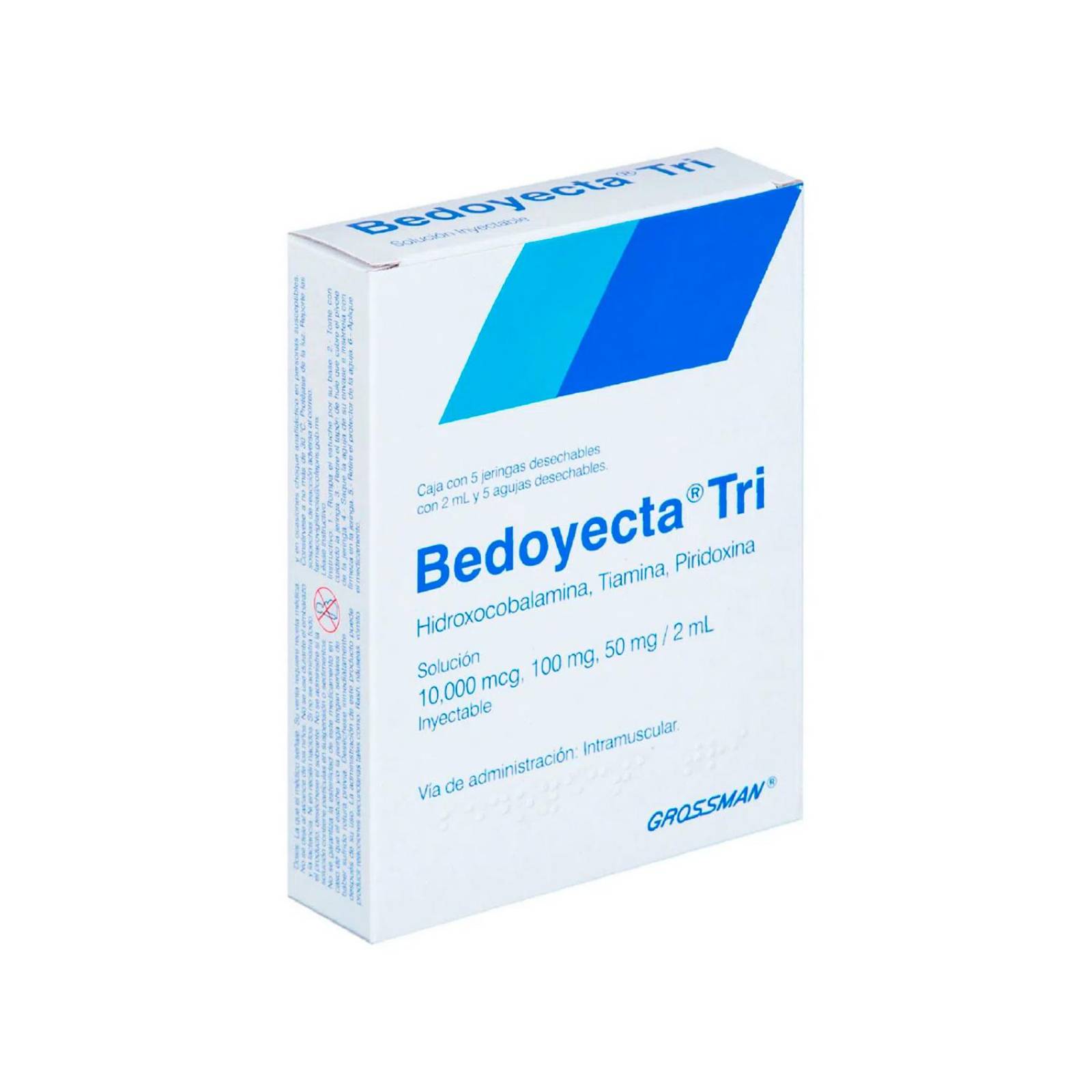 Solución Inyectable Bedoyecta Tri 5 Jeringas de 2 ml 