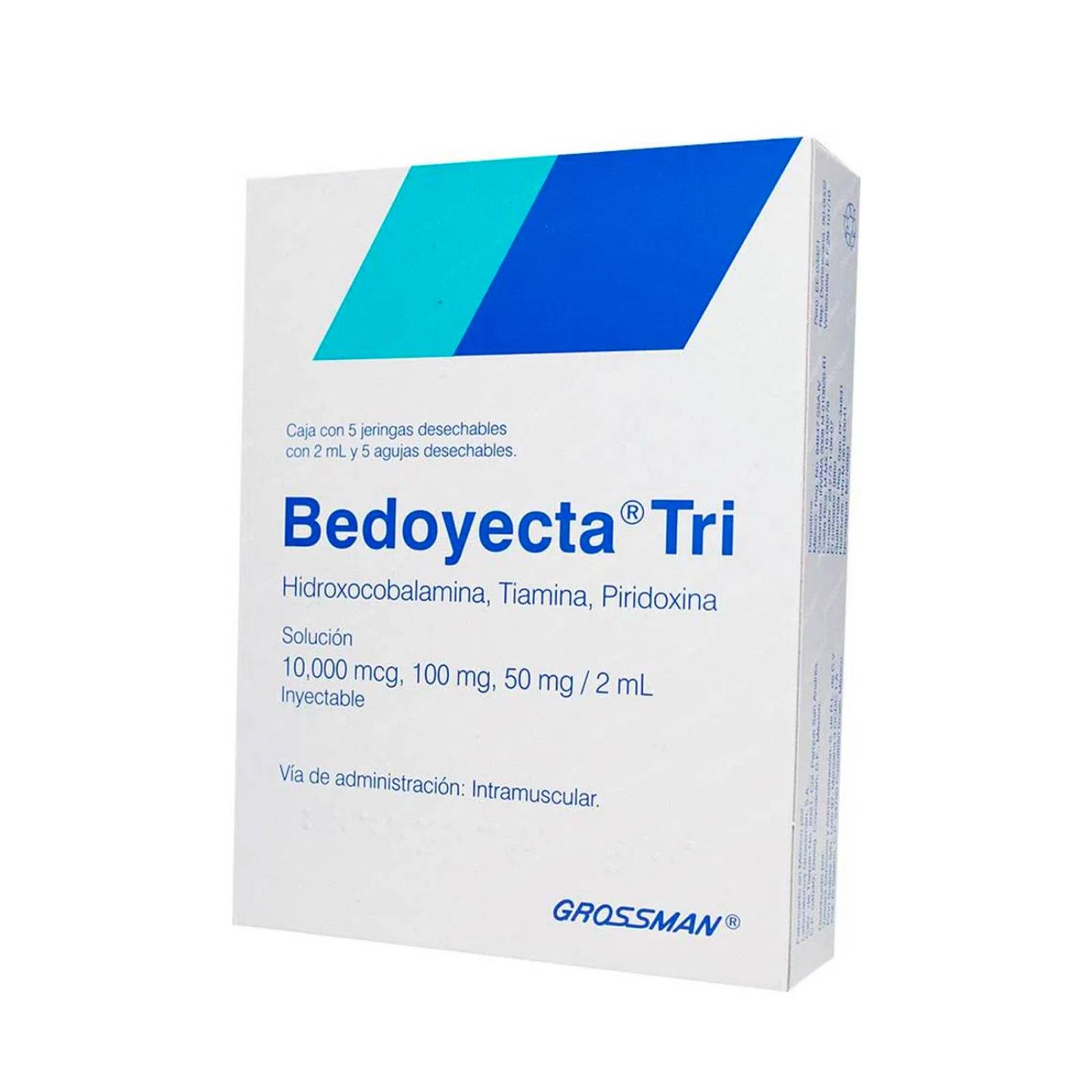 Solución Inyectable Bedoyecta Tri 5 Jeringas de 2 ml 