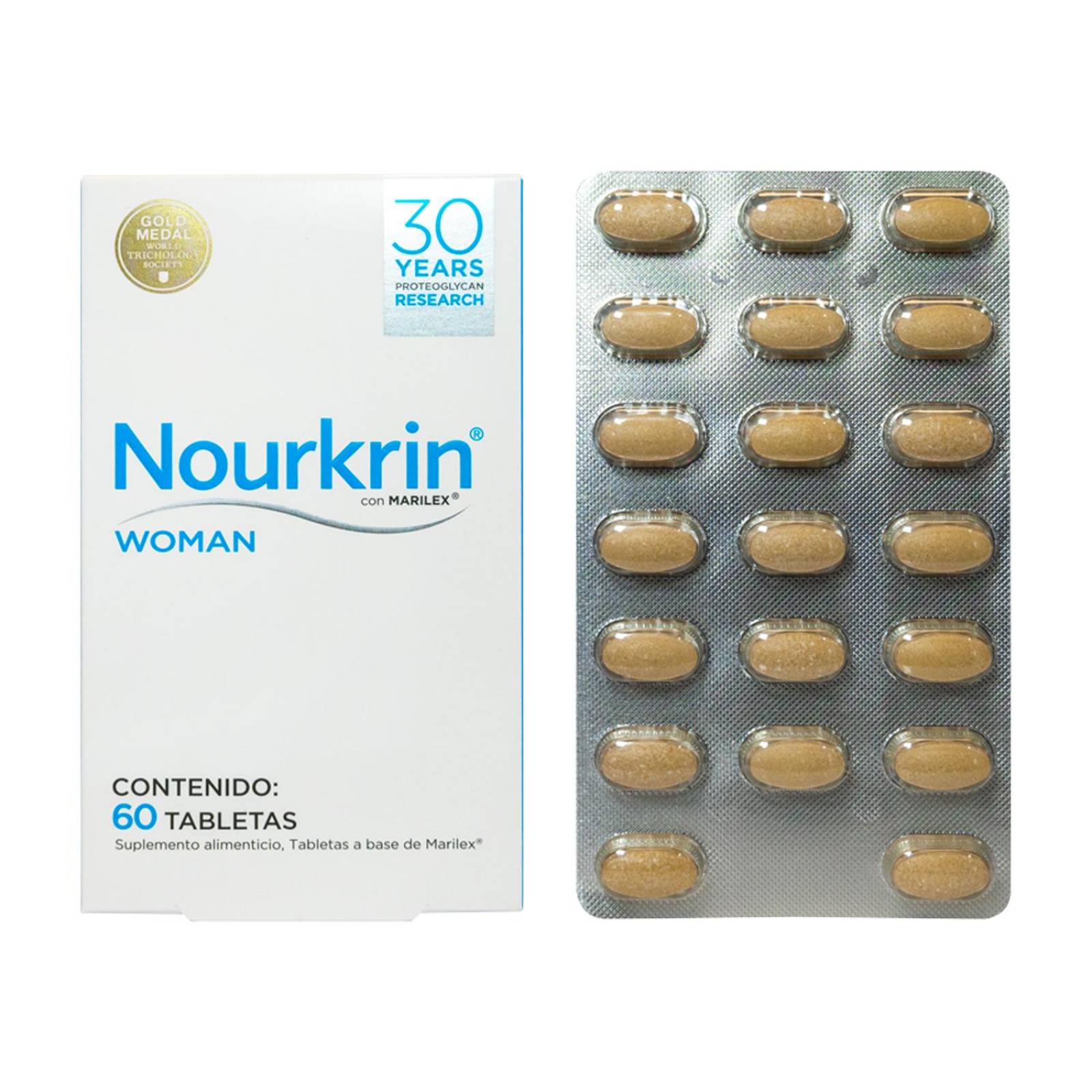 Suplemento Alimenticio Nourkrin Woman 60 Tabletas 600 mg 