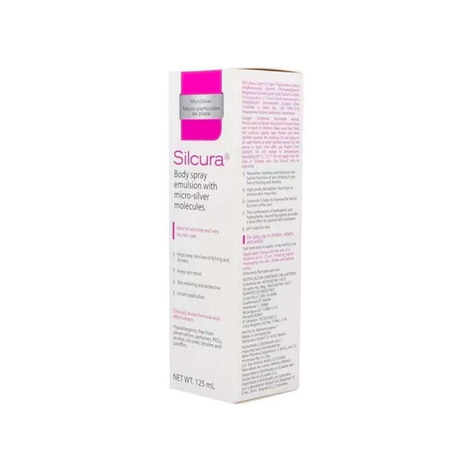 Emulsión Corporal Silcura en Spray 125 ml