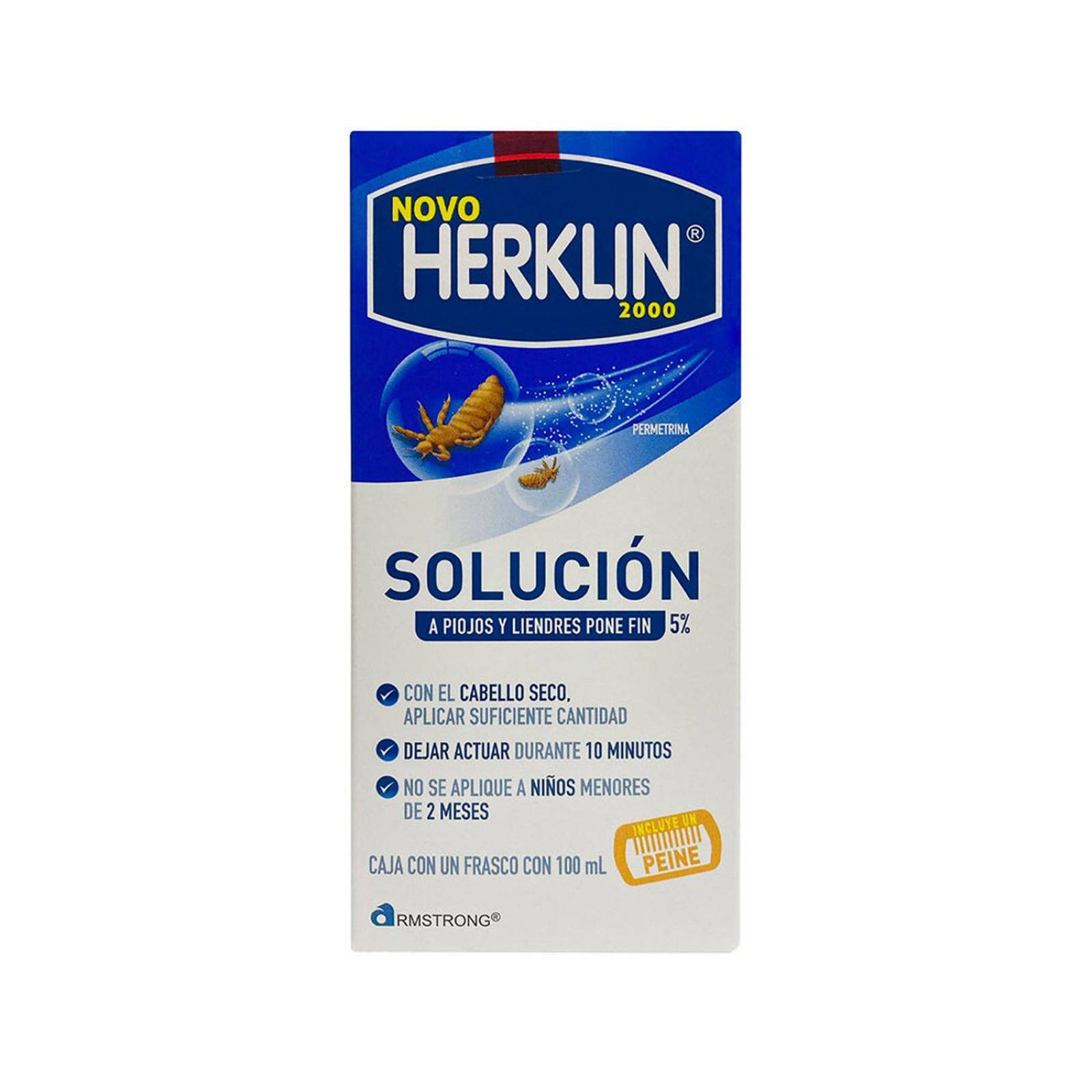 Shampoo Antipiojos Novo Herklin 2000 100 ml 