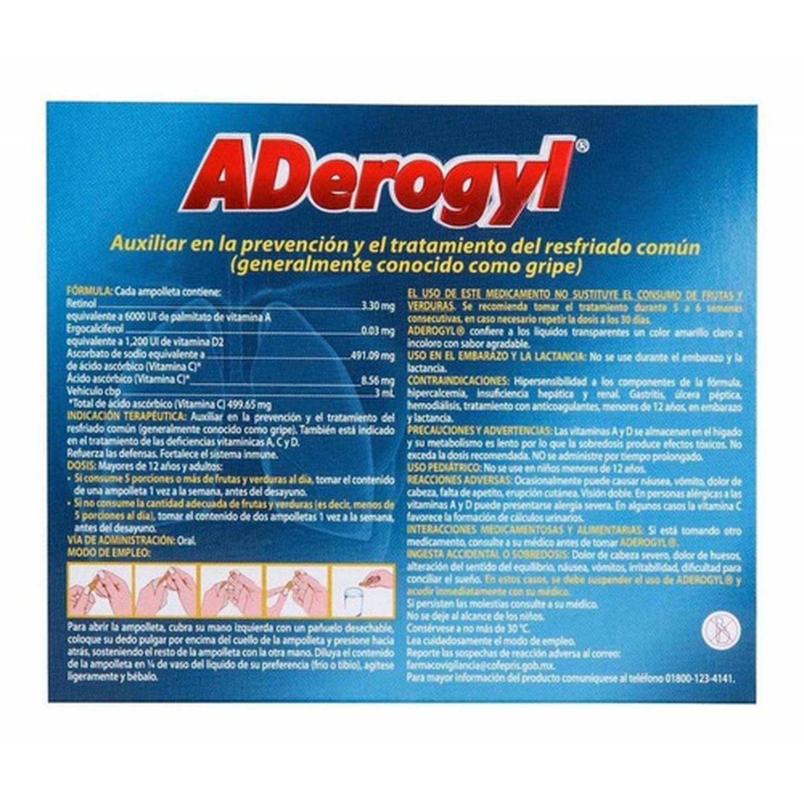 ADEROGYL 15 CON 5 AMPOLLETAS DE 3 ML