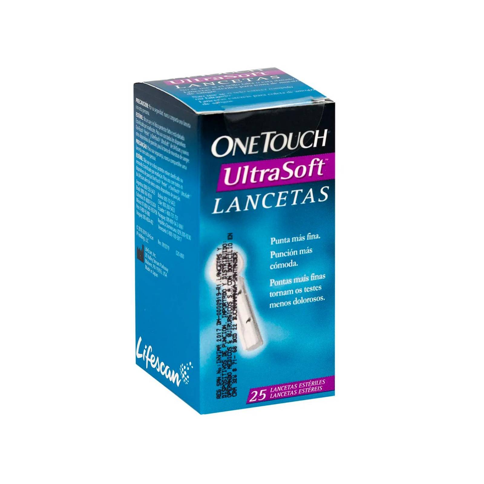 Lancetas One Touch Ultra Soft 25 piezas 