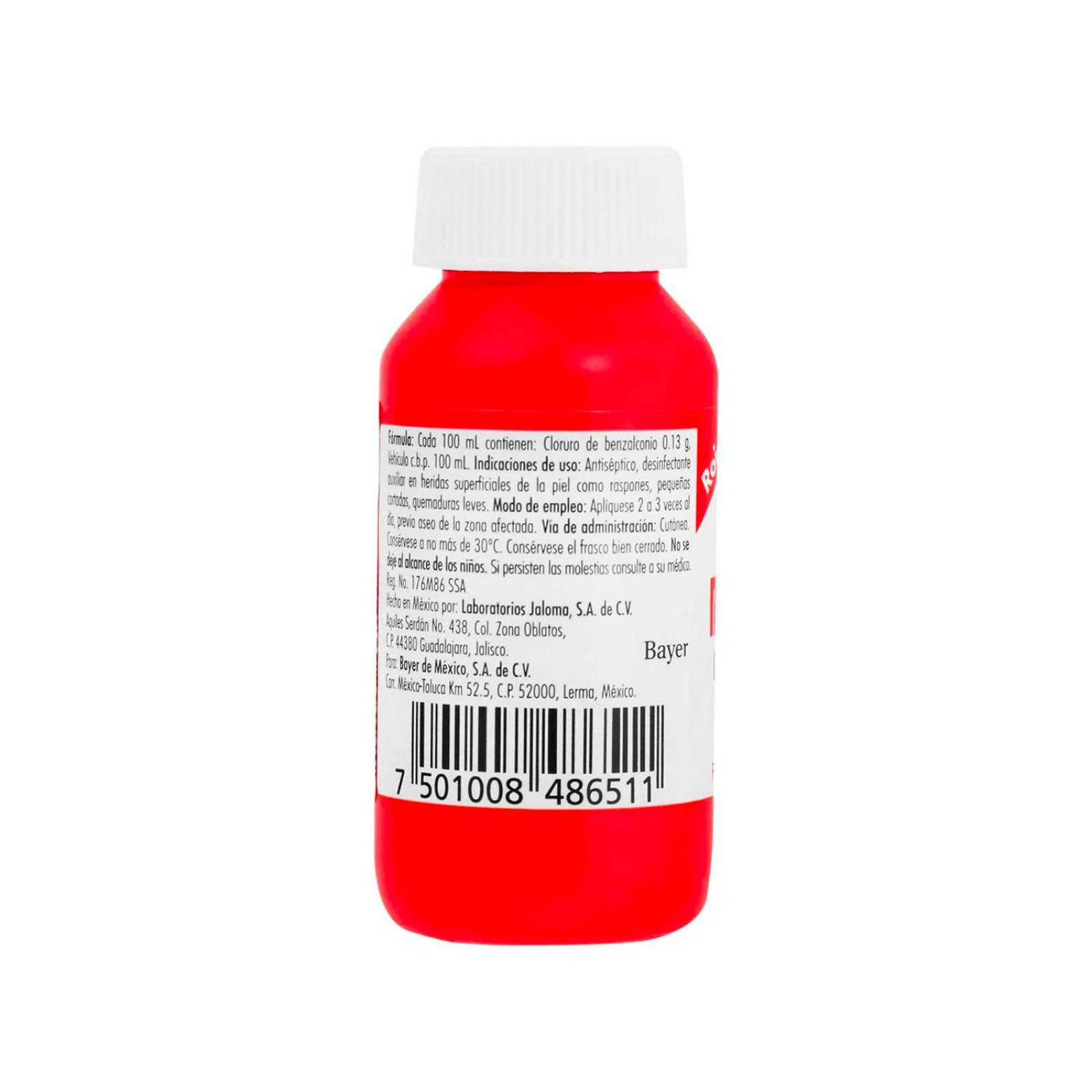 Cloruro de Benzalconio Merthiolate Rojo 60 ml 