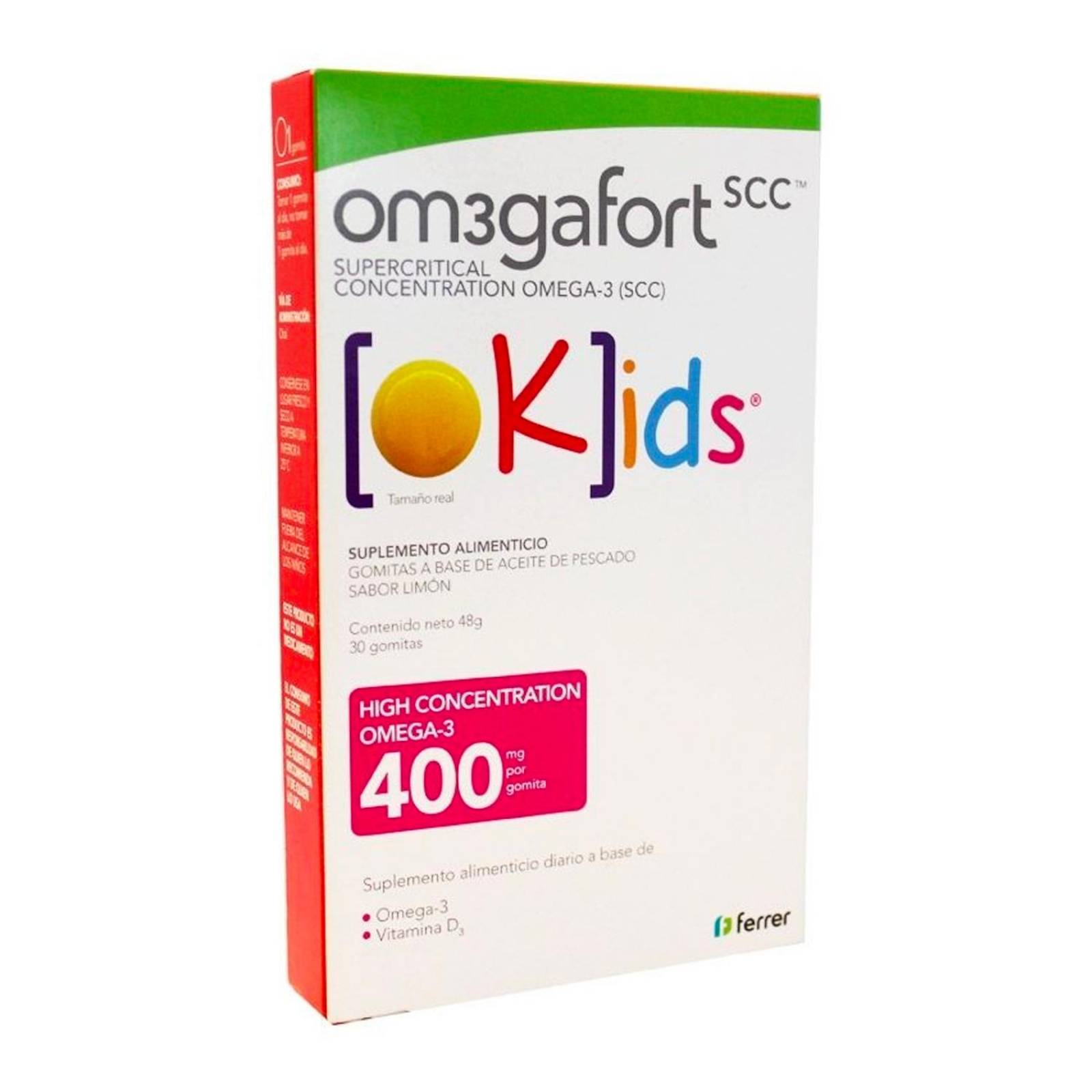Suplemento Alimenticio OKids Lima Limón 30 piezas de 400 mg 