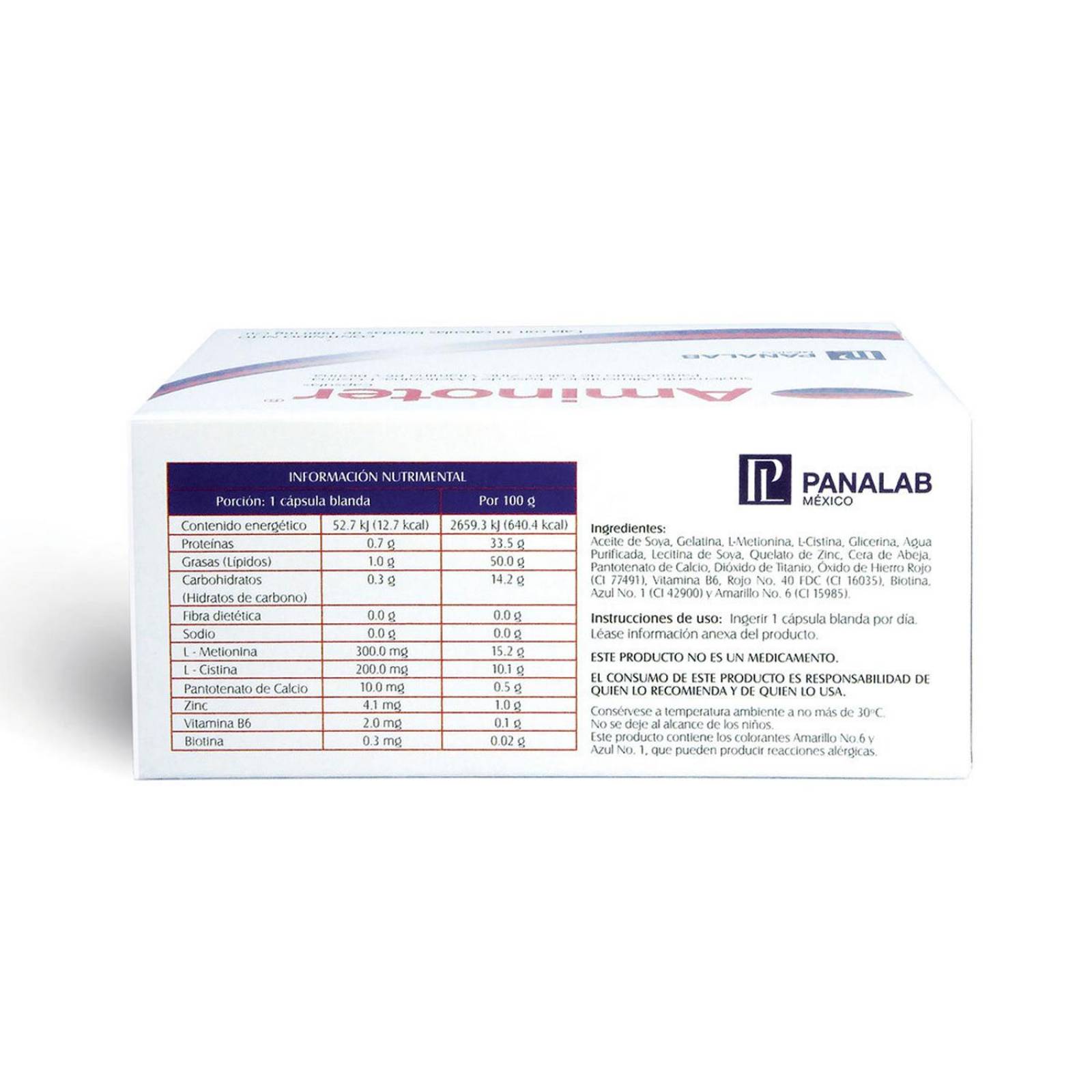 Suplemento Alimenticio Aminoter 30 Cápsulas 