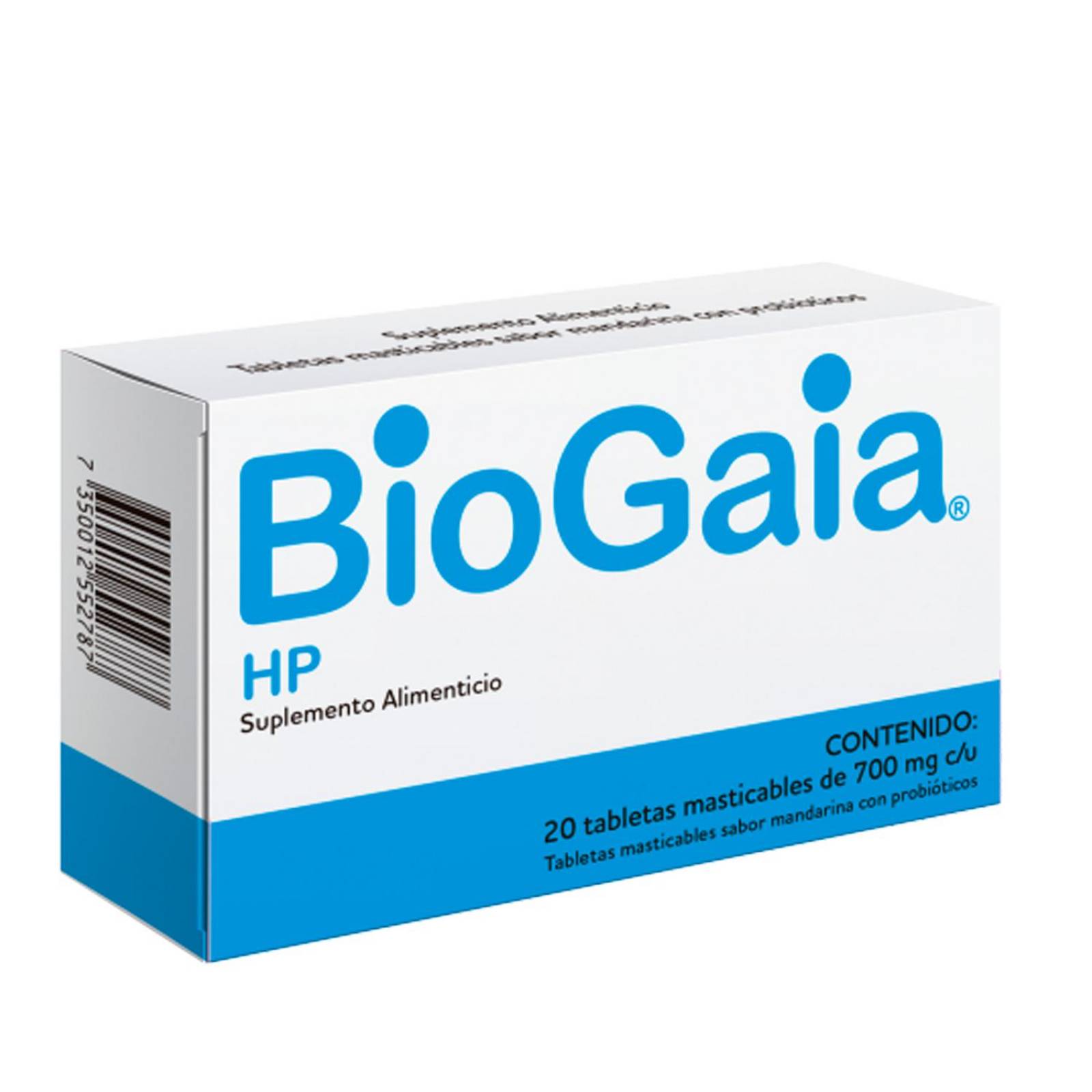 Suplemento Alimenticio BioGaia HP 700 mg 20 Tabletas 