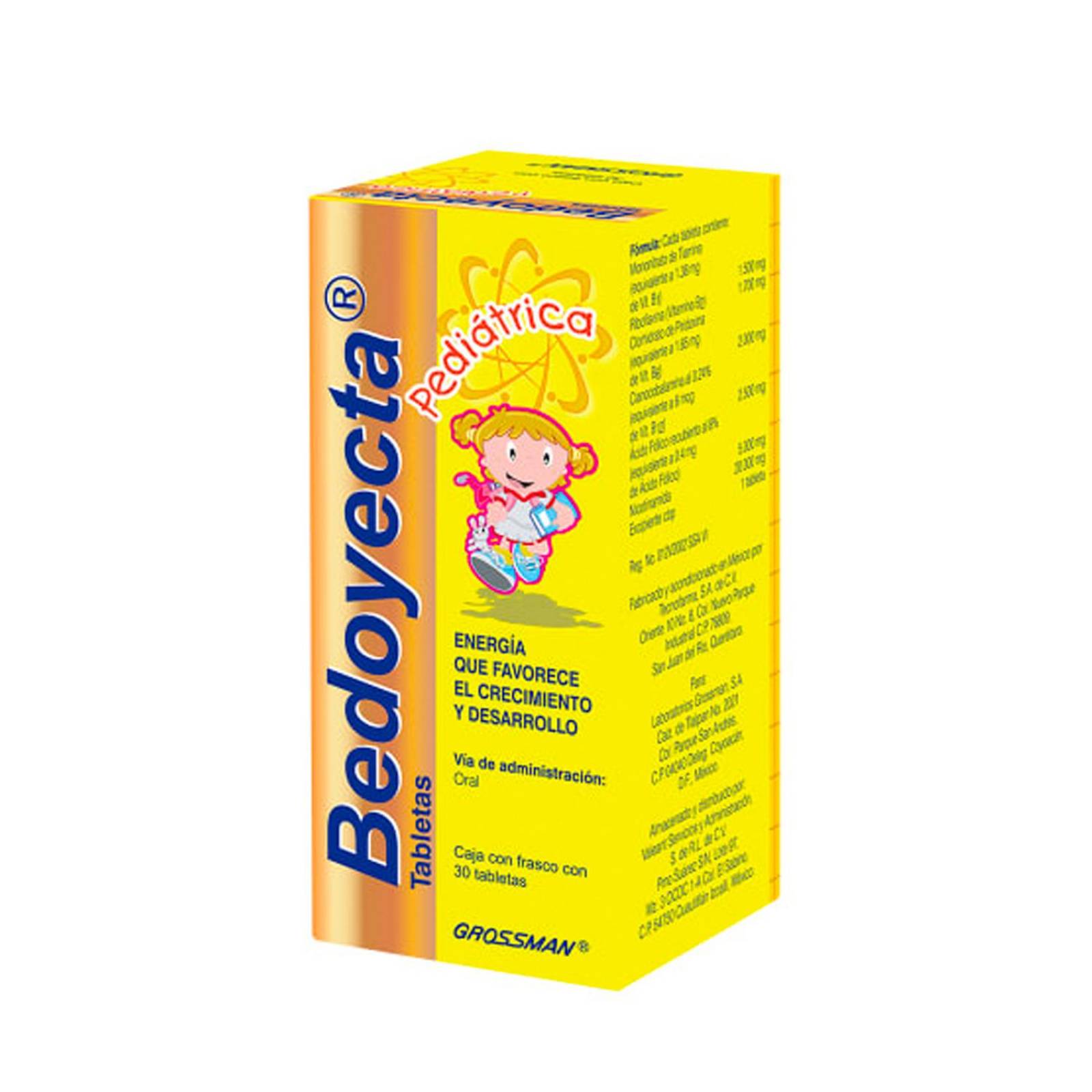 Suplemento Alimenticio Bedoyecta Pediátrica 30 Tabletas 