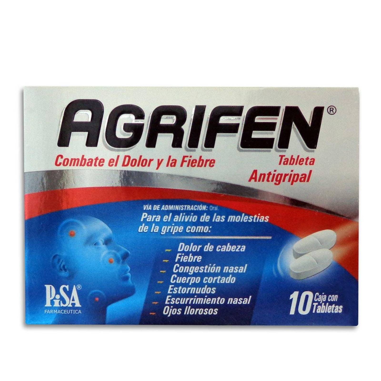 Antigripal Agrifen 10 Tabletas 