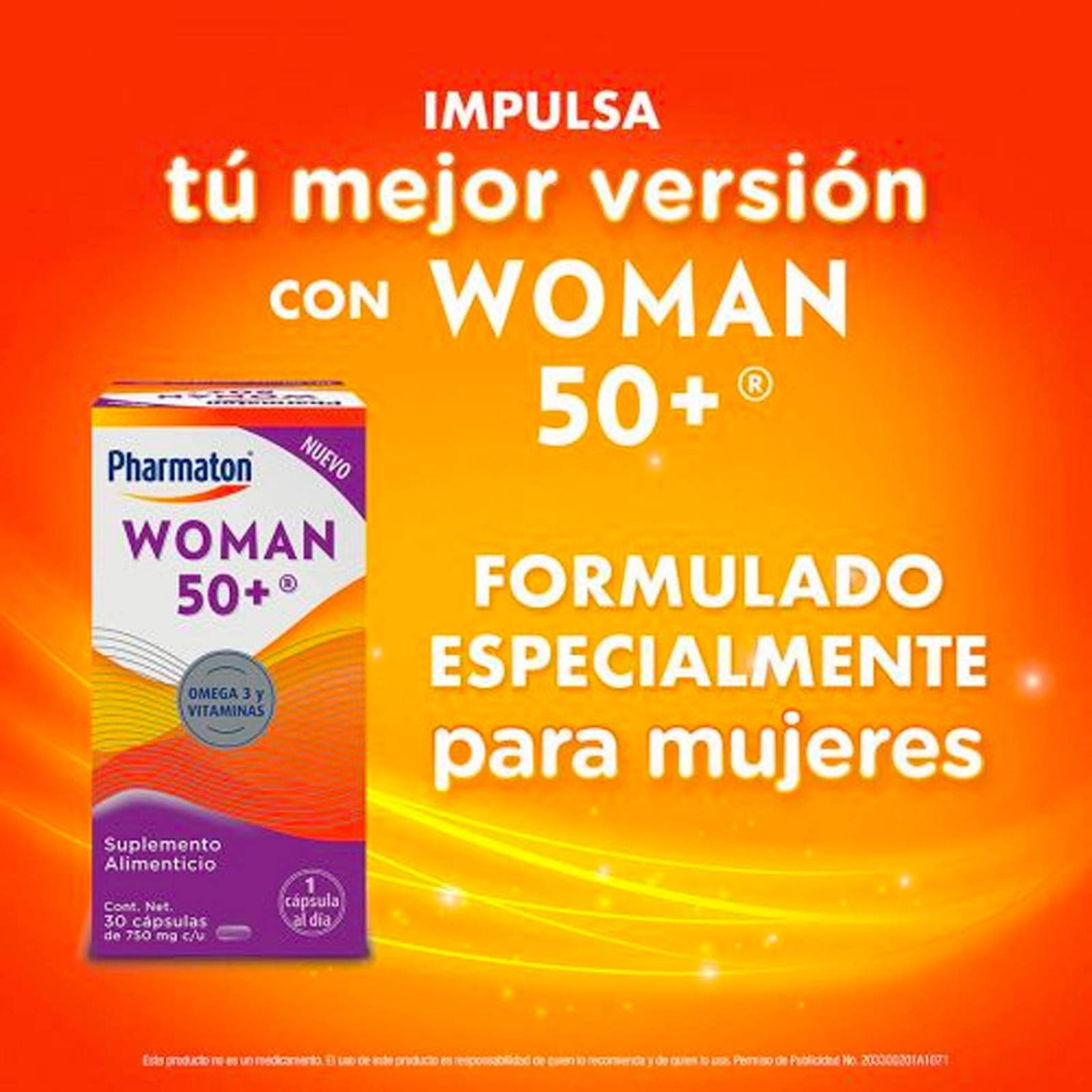 Suplemento Alimenticio Pharmaton Woman 50+ 30 Cápsulas 