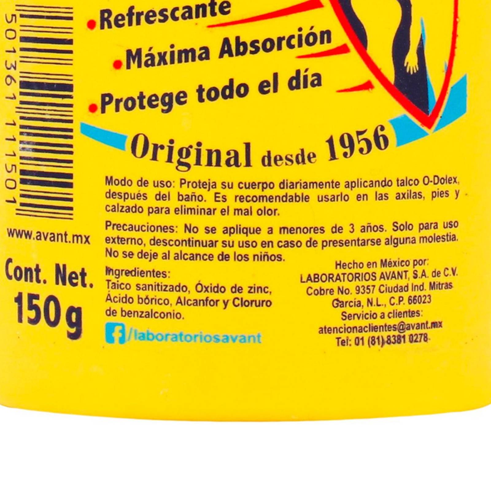 Talco O-Dolex Desodorante 150 gr 