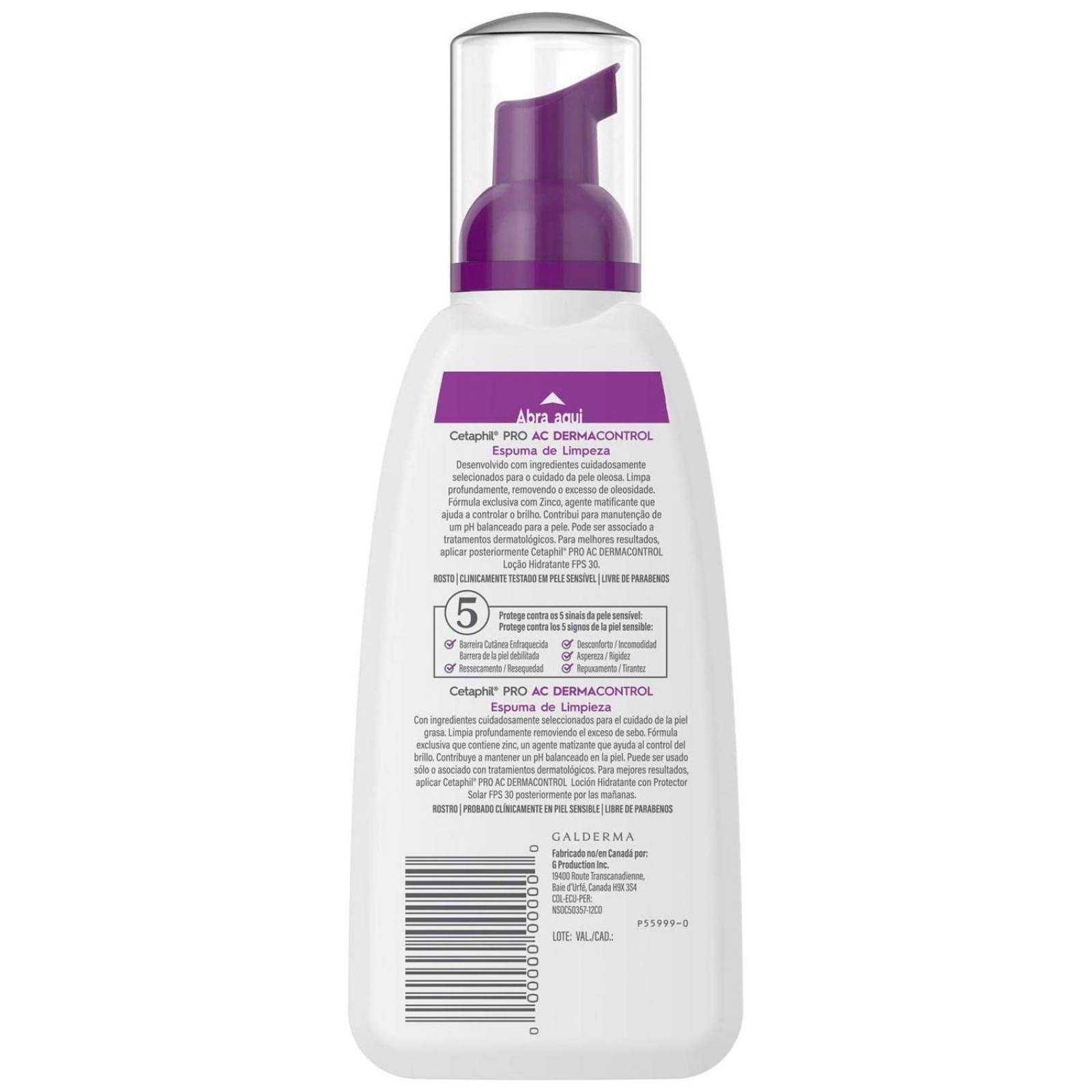 Espuma Facial Cetaphil PRO AC Dermacontrol 236 ml 