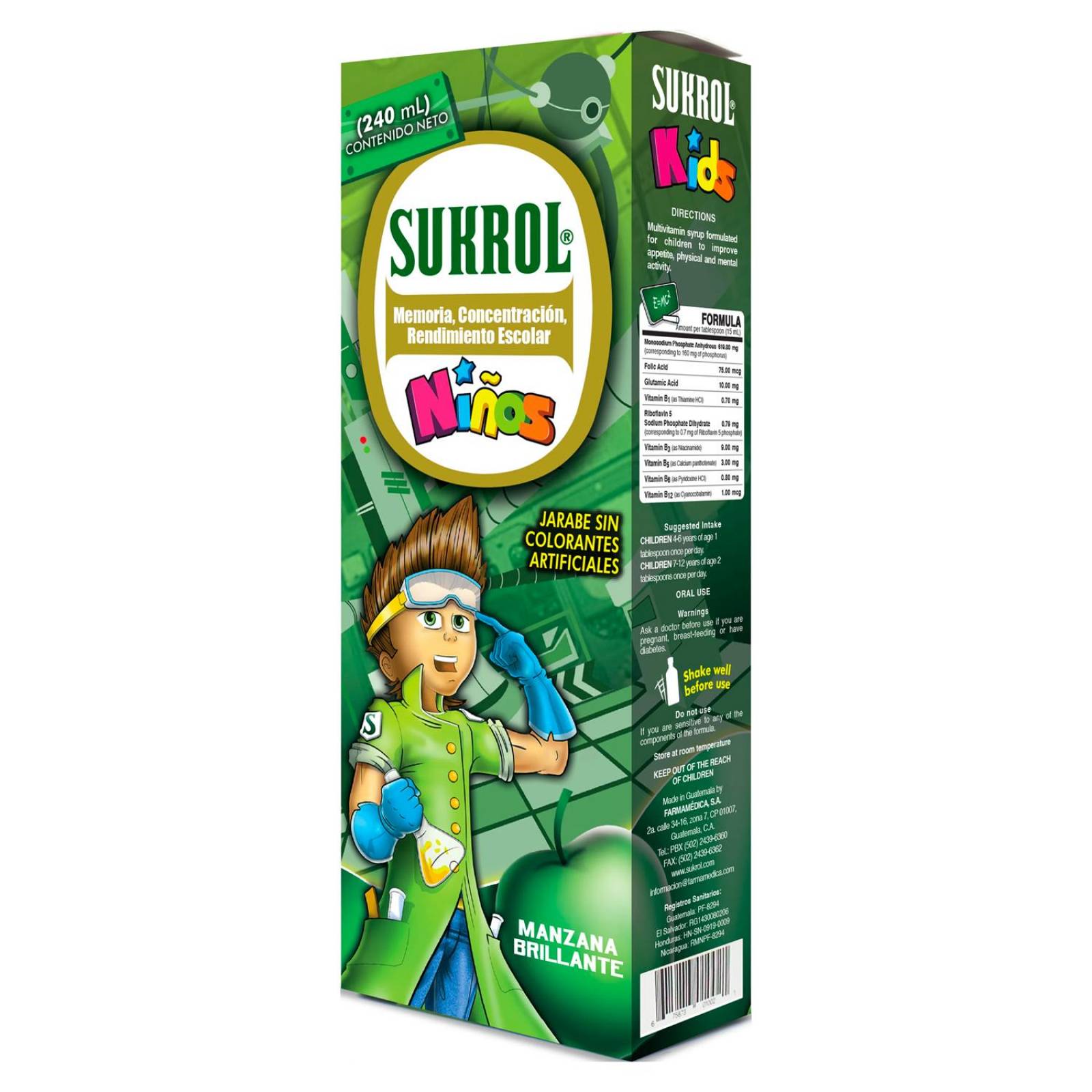 Jarabe Sukrolito Multivitamínico Kids 240 ml 