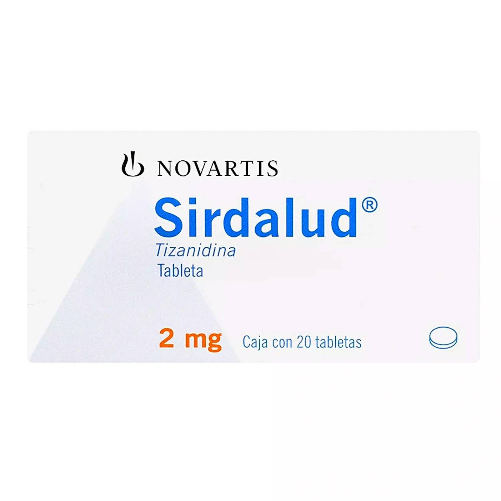 Tizanidina Sirdalud 20 Tabletas de 2 mg 