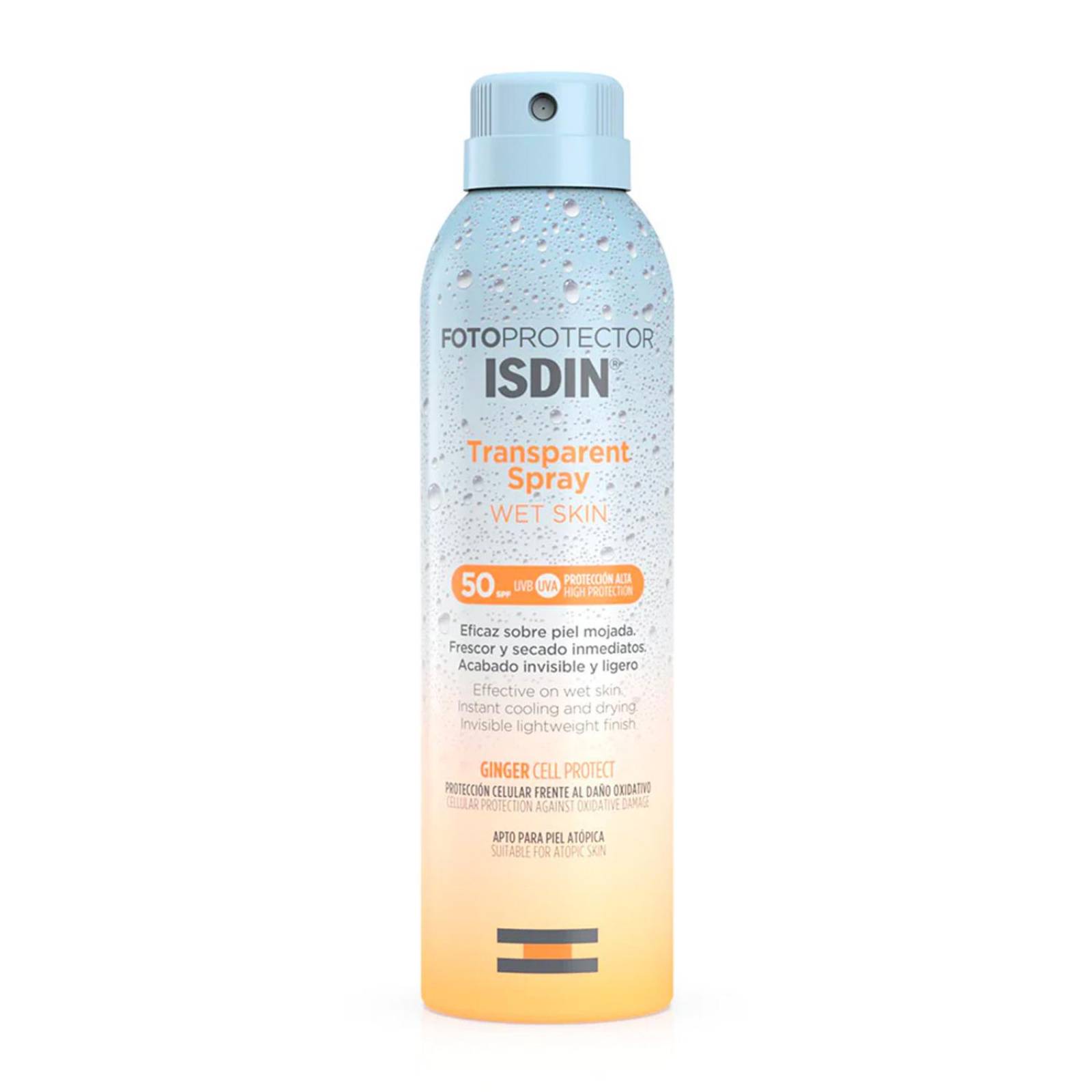 Fotoprotector Isdin Transparent Spray Wet Skin FPS 50+ 250ml 