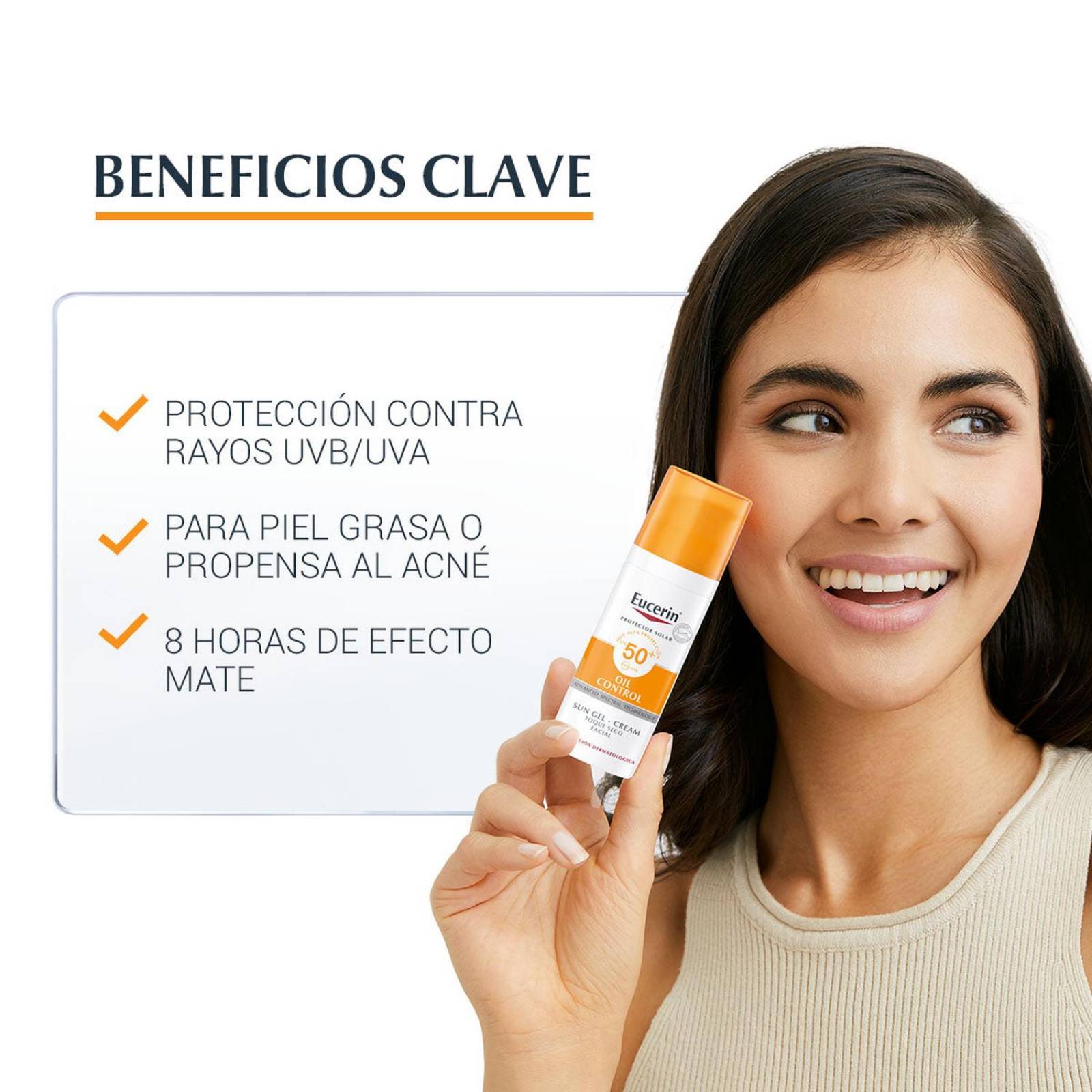 Protector Solar Eucerin Oil Control FPS 50+ 50 ml 