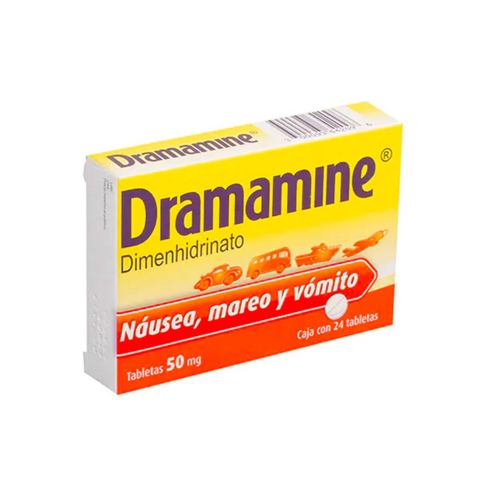 Dimenhidrinato Dramamine 50 mg 24 Tabletas 