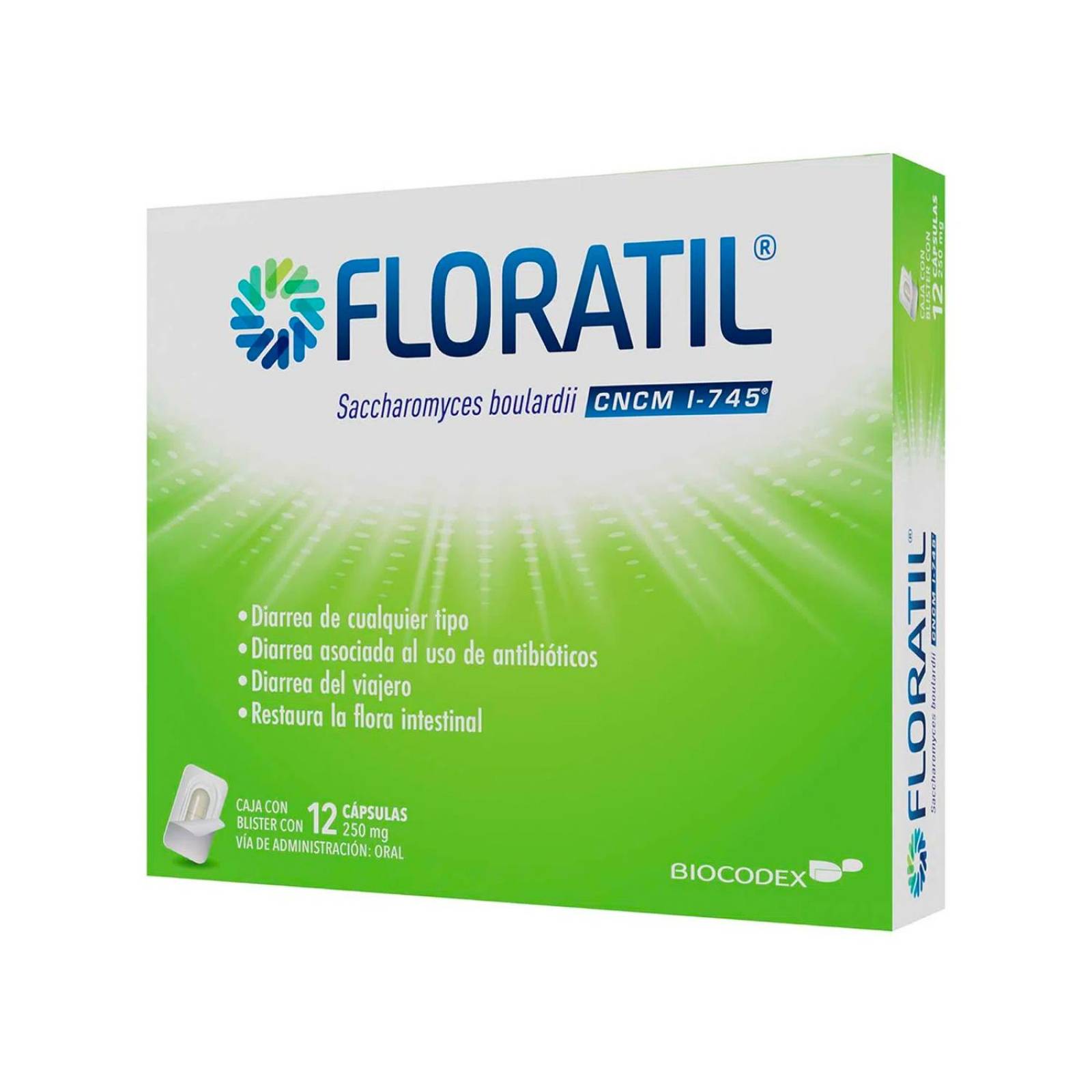 Suplemento Alimenticio Floratil 12 Cápsulas de 250 mg 