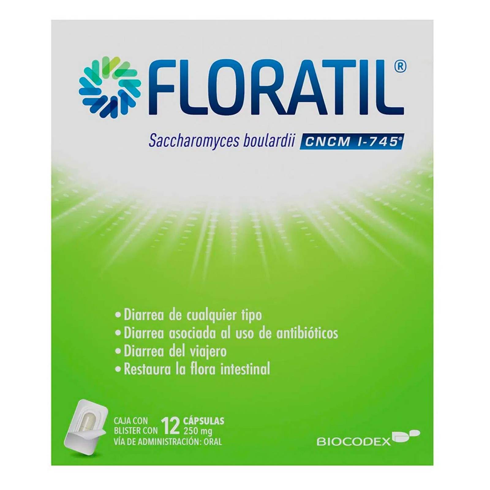 Suplemento Alimenticio Floratil 12 Cápsulas de 250 mg 