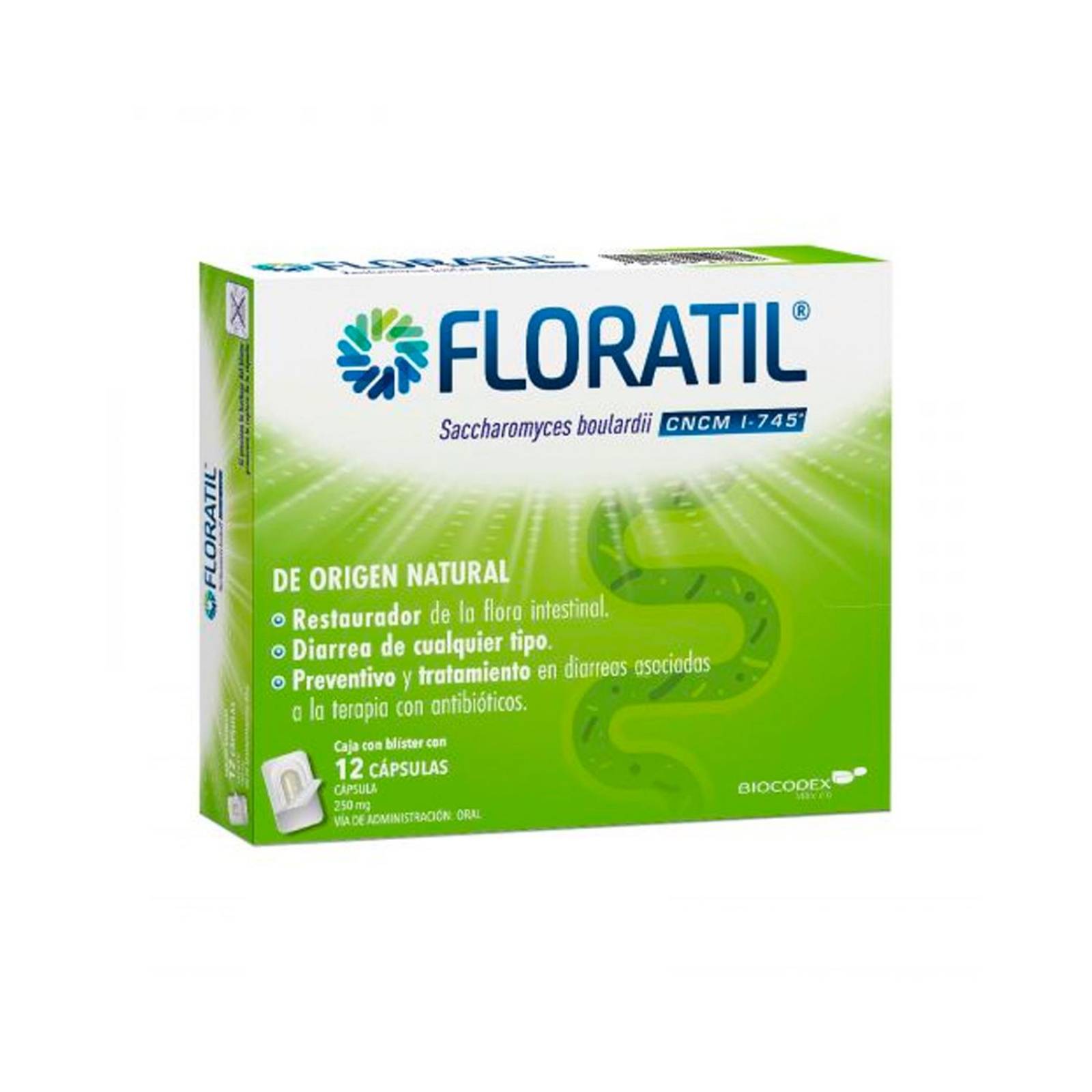 Suplemento Alimenticio Floratil 12 Cápsulas de 250 mg 