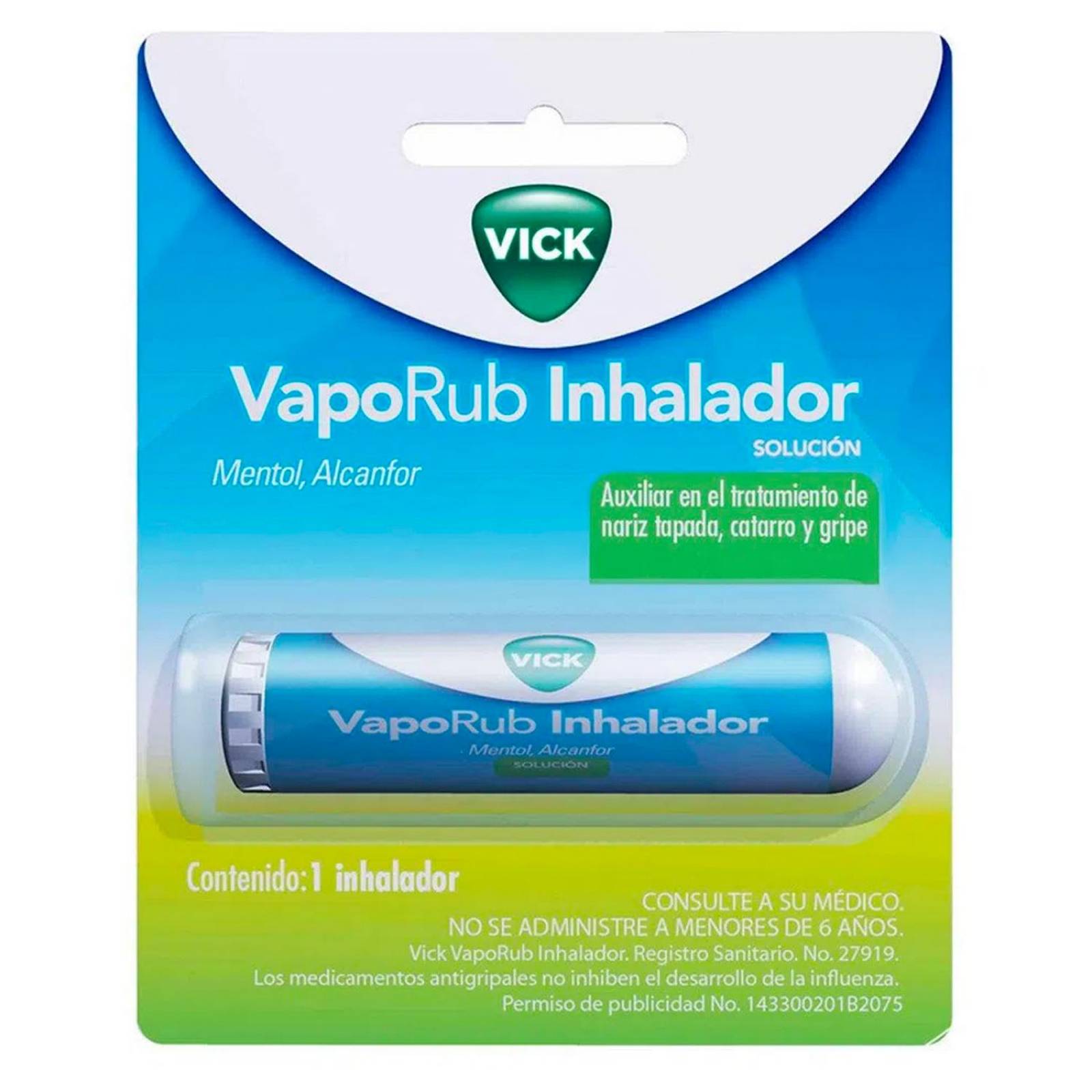 Inhalador Nasal Vick VapoRub Mentol Alcanfor 0.5 ml 