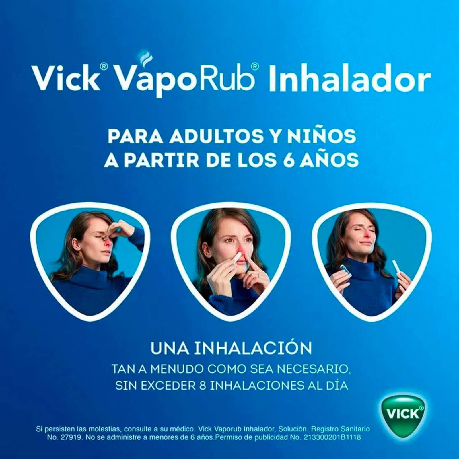 Inhalador Nasal Vick VapoRub Mentol Alcanfor 0.5 ml 