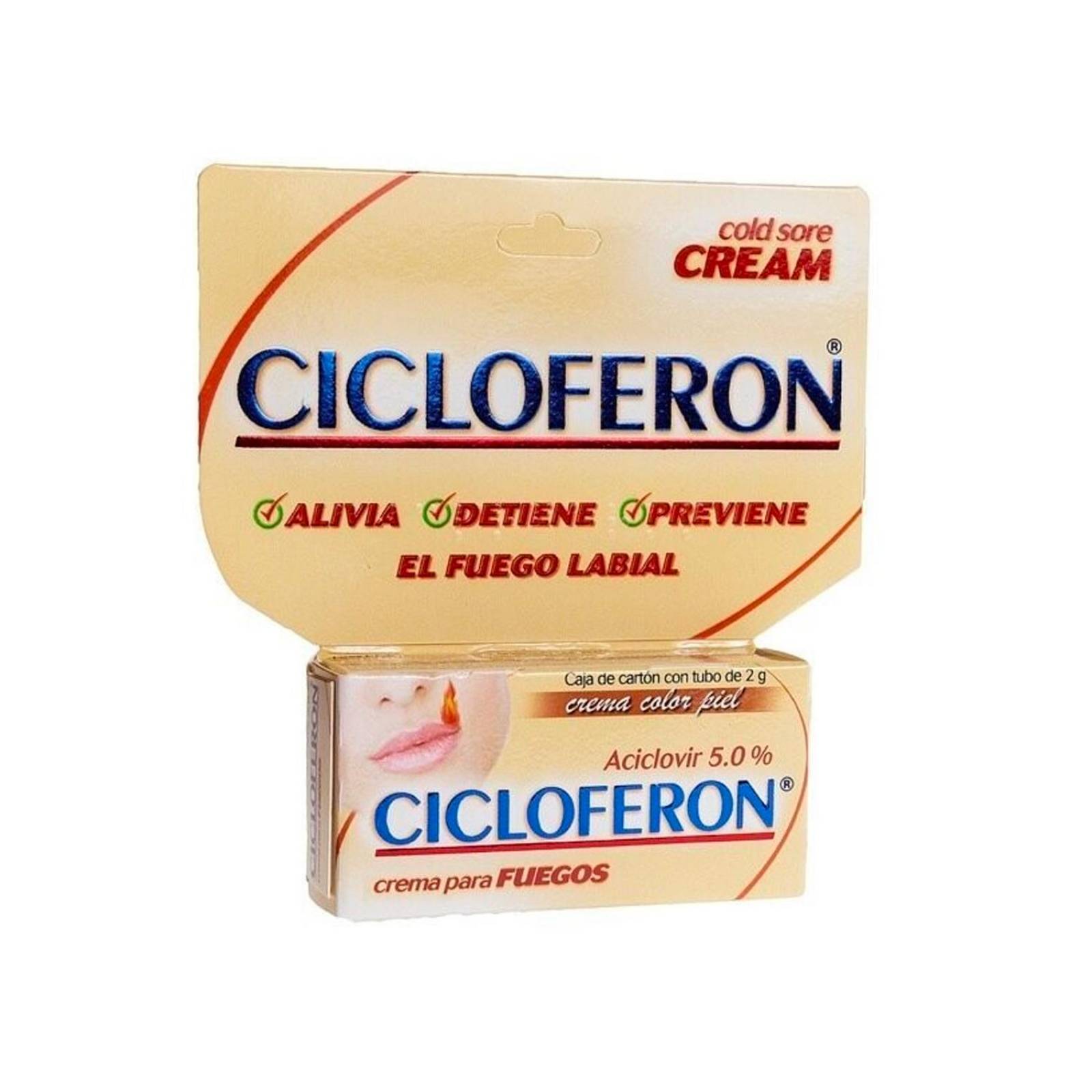 Crema para Fuegos Cicloferon Color Piel 2 gr