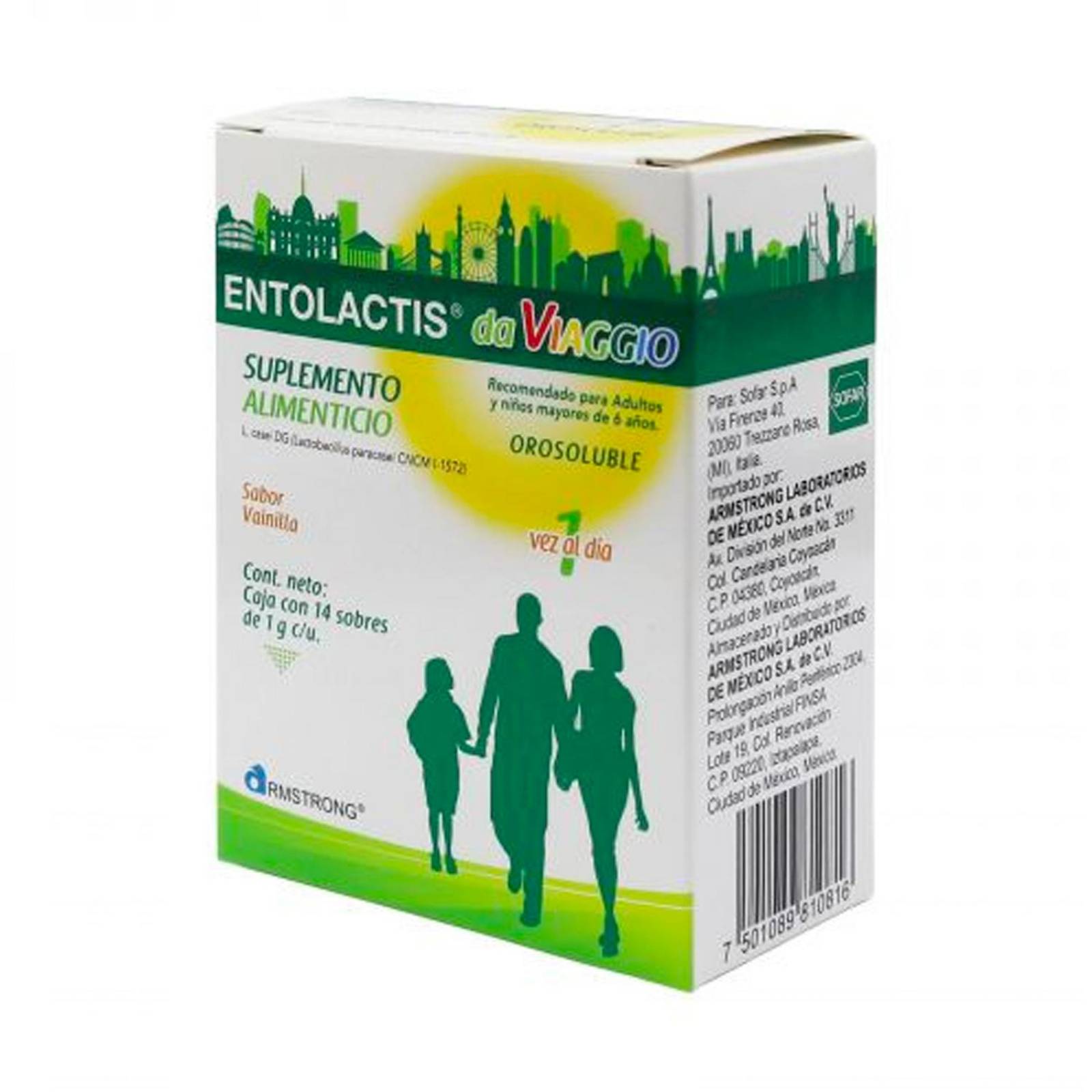 Suplemento Alimenticio Entolactis da Viaggio 14 sobres de 1 g 