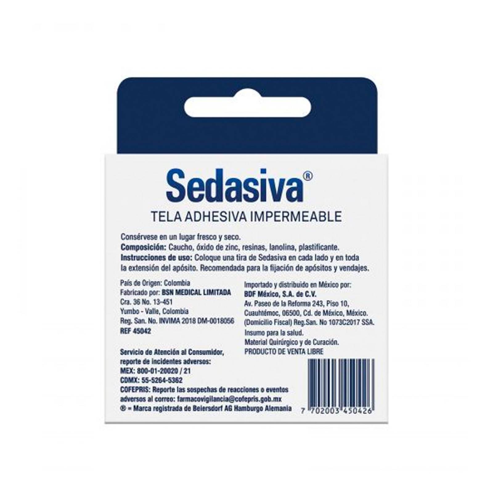 Tela Adhesiva Impermeable Sedasiva 2.5 x 1m