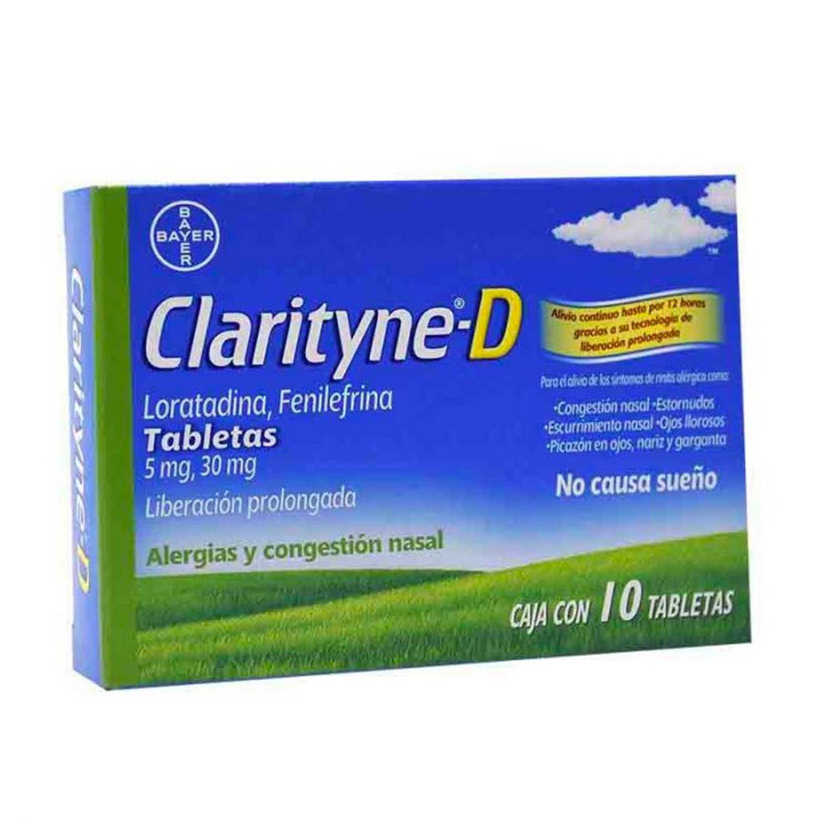 Antihistamínico Clarityne-D 10 tabletas