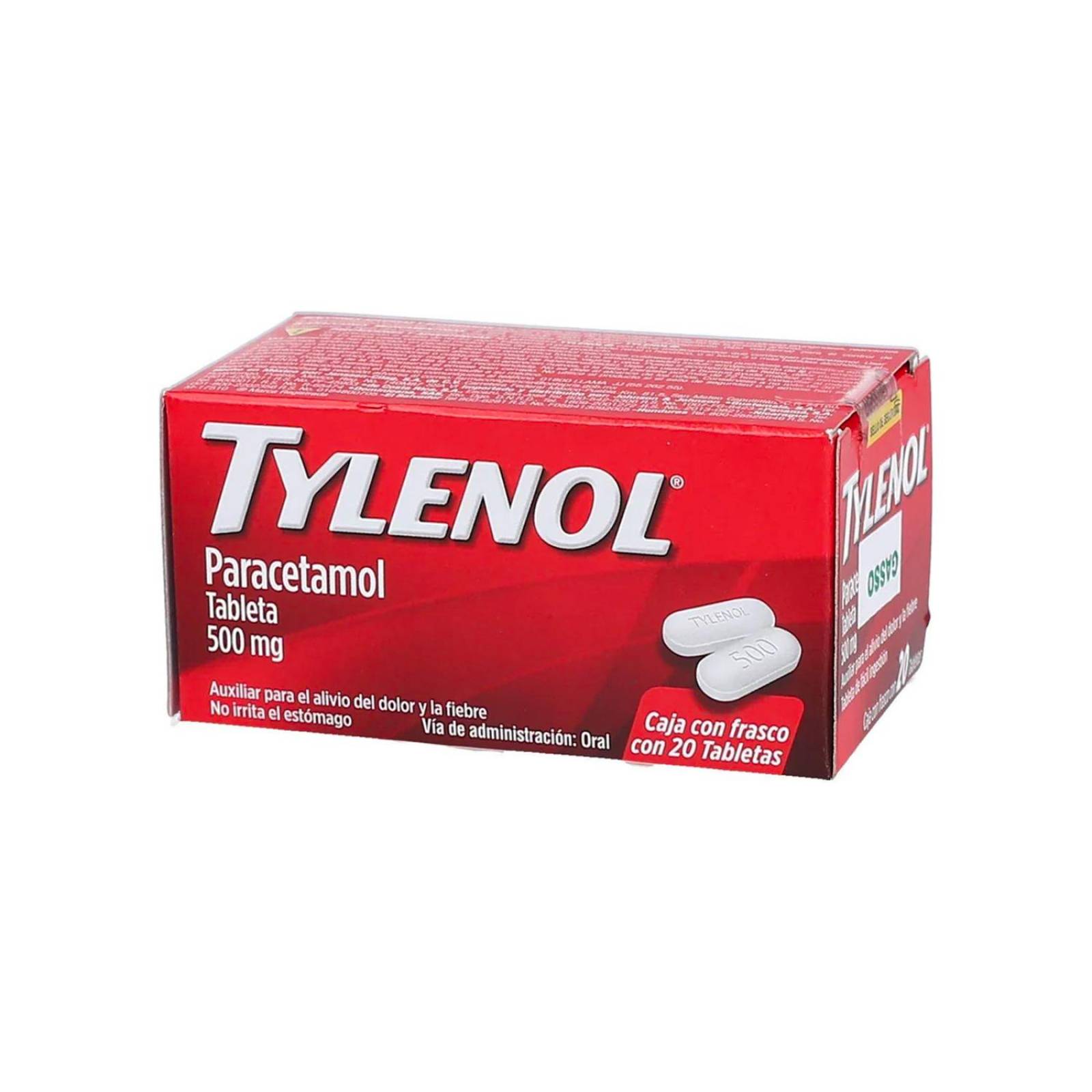Analgésico Tylenol 20 Tabletas 
