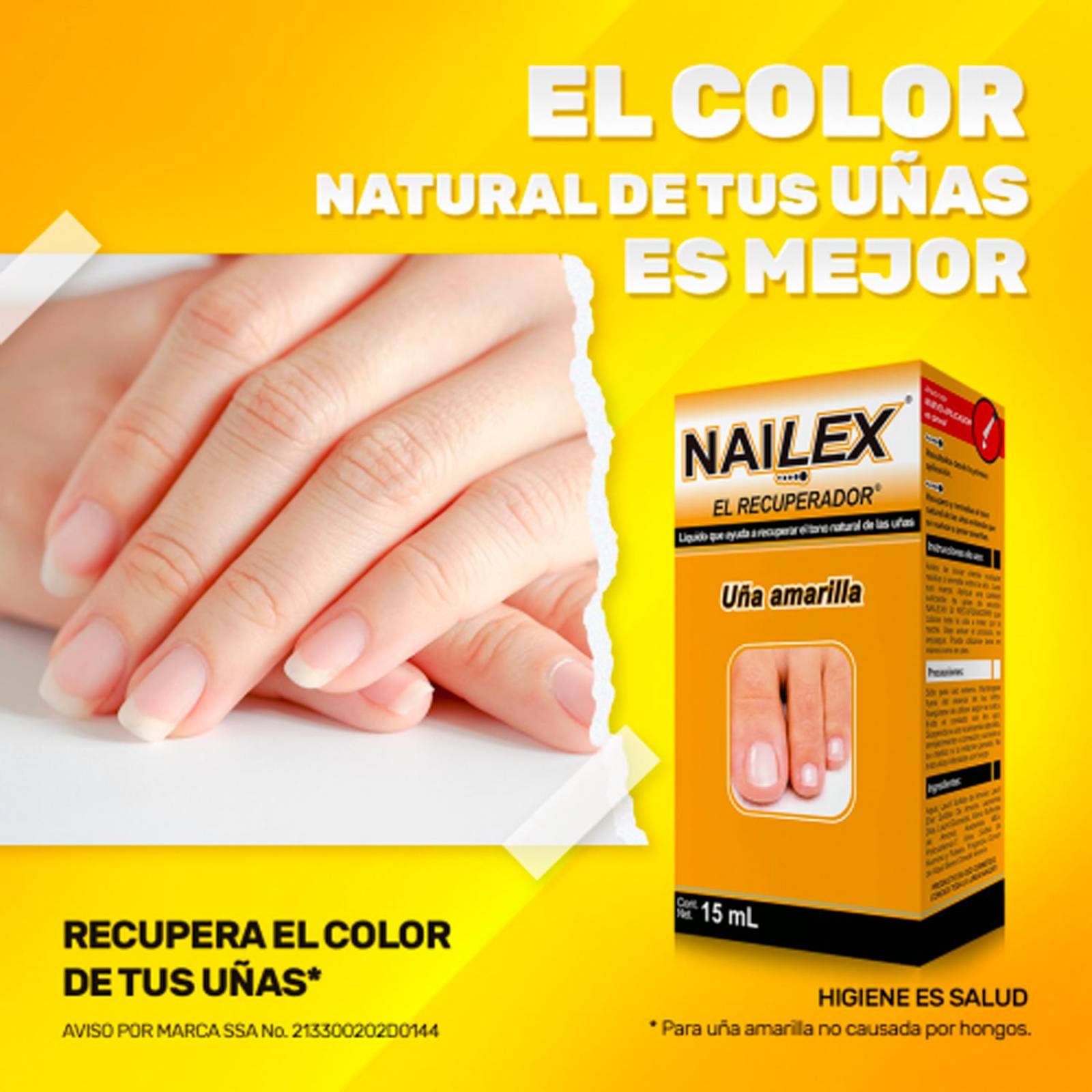 Recuperador Nailex Uñas Amarillas 15 ml 