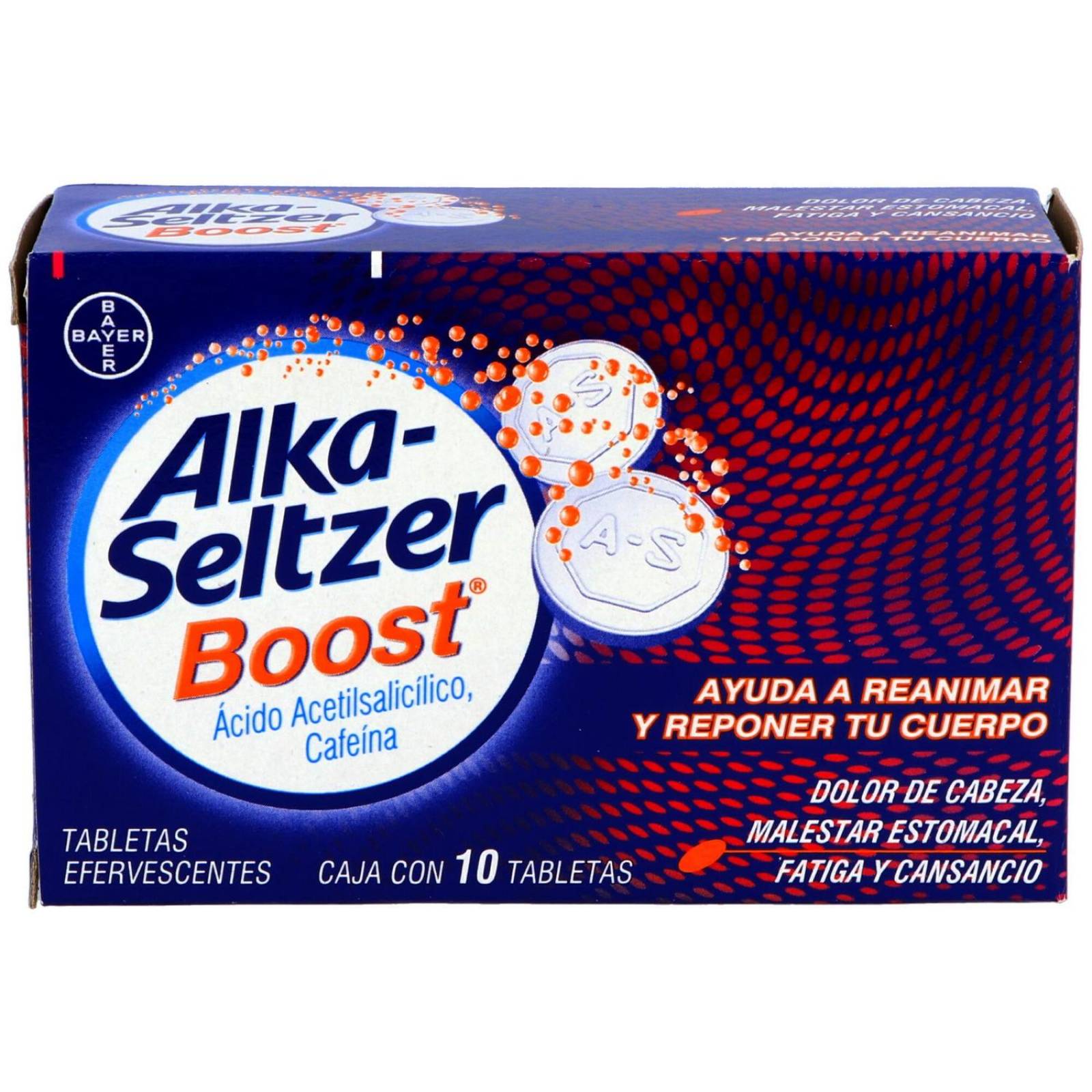 Tabletas Efervescentes Alka-Seltzer Boost 10 Tabletas