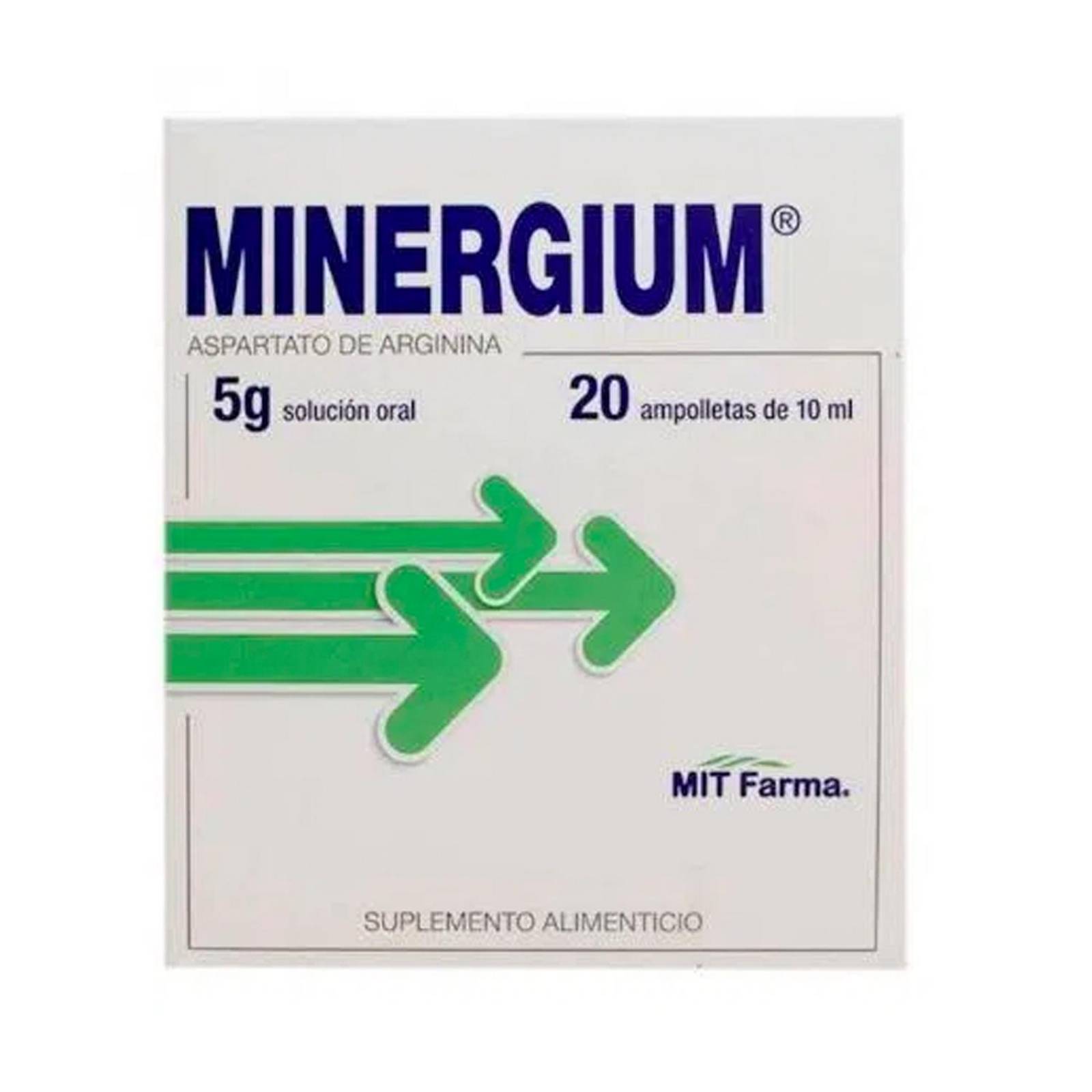 Suplemento Alimenticio Minergium 20 Ampolletas de 10 ml 