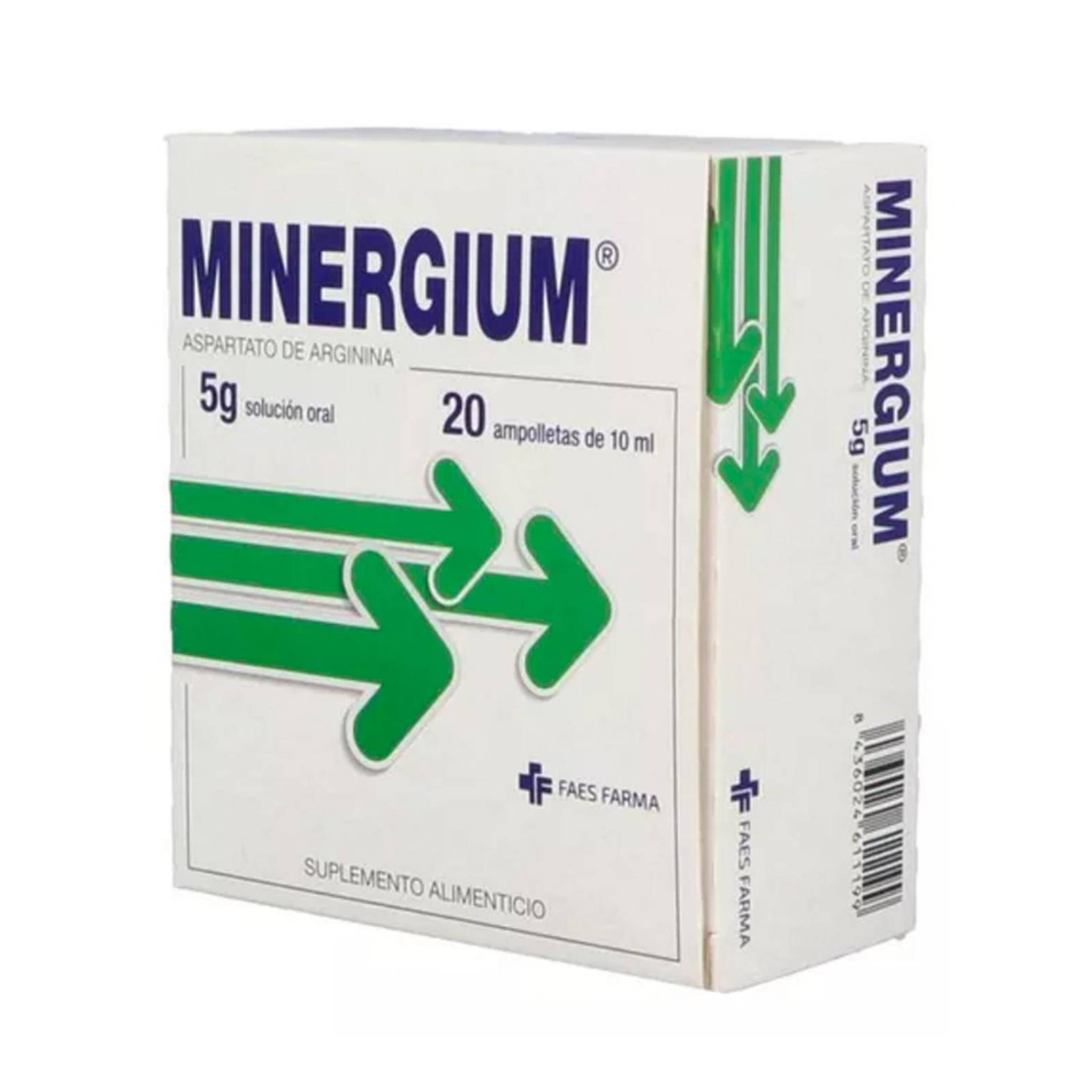 Suplemento Alimenticio Minergium 20 Ampolletas de 10 ml 