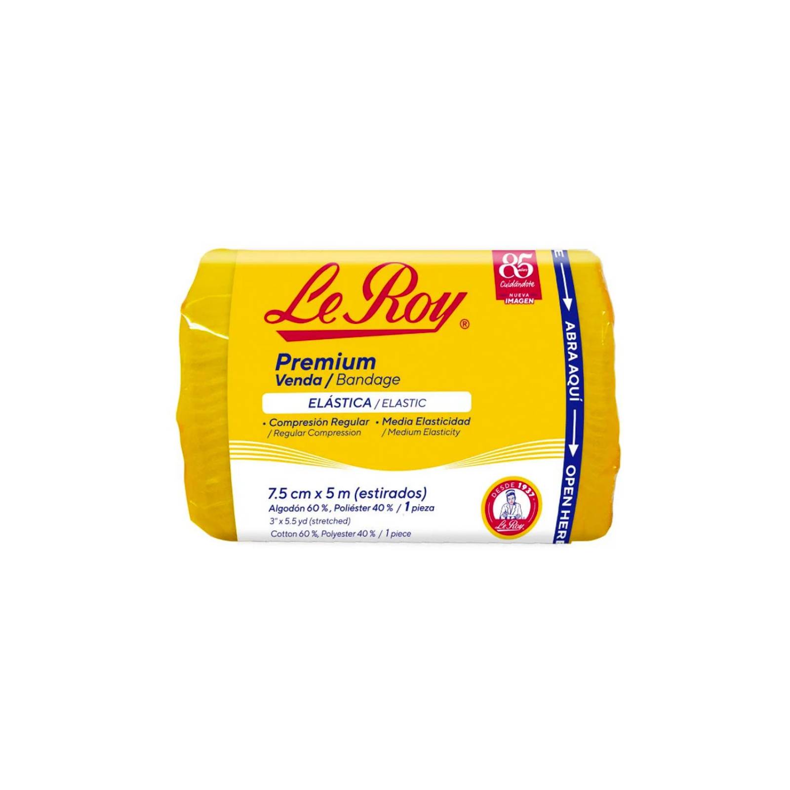 Venda Elástica Le Roy Premium 1 pieza de 7.5cmx5m