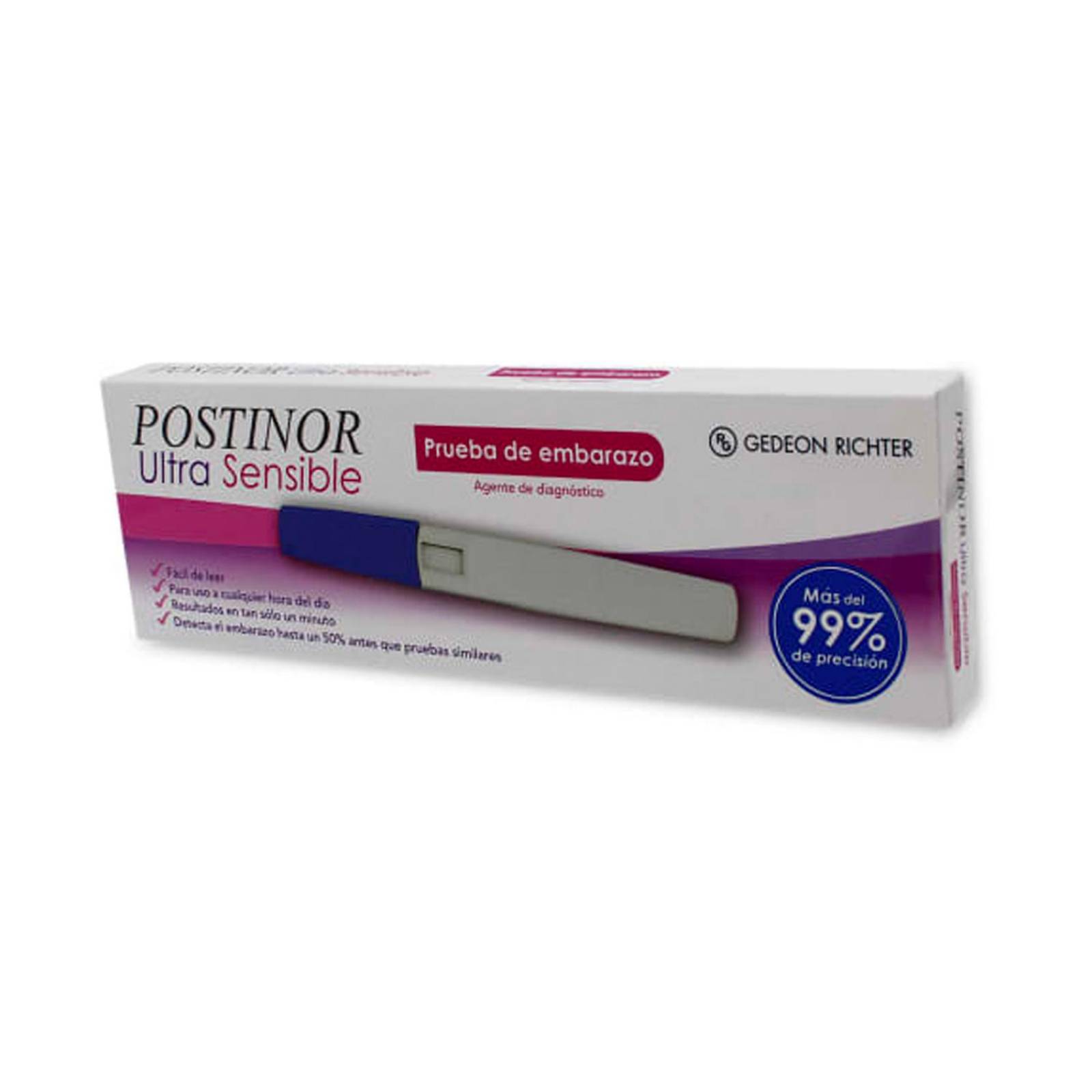 Prueba de Embarazo Postinor Ultra Sensible 1 pieza 