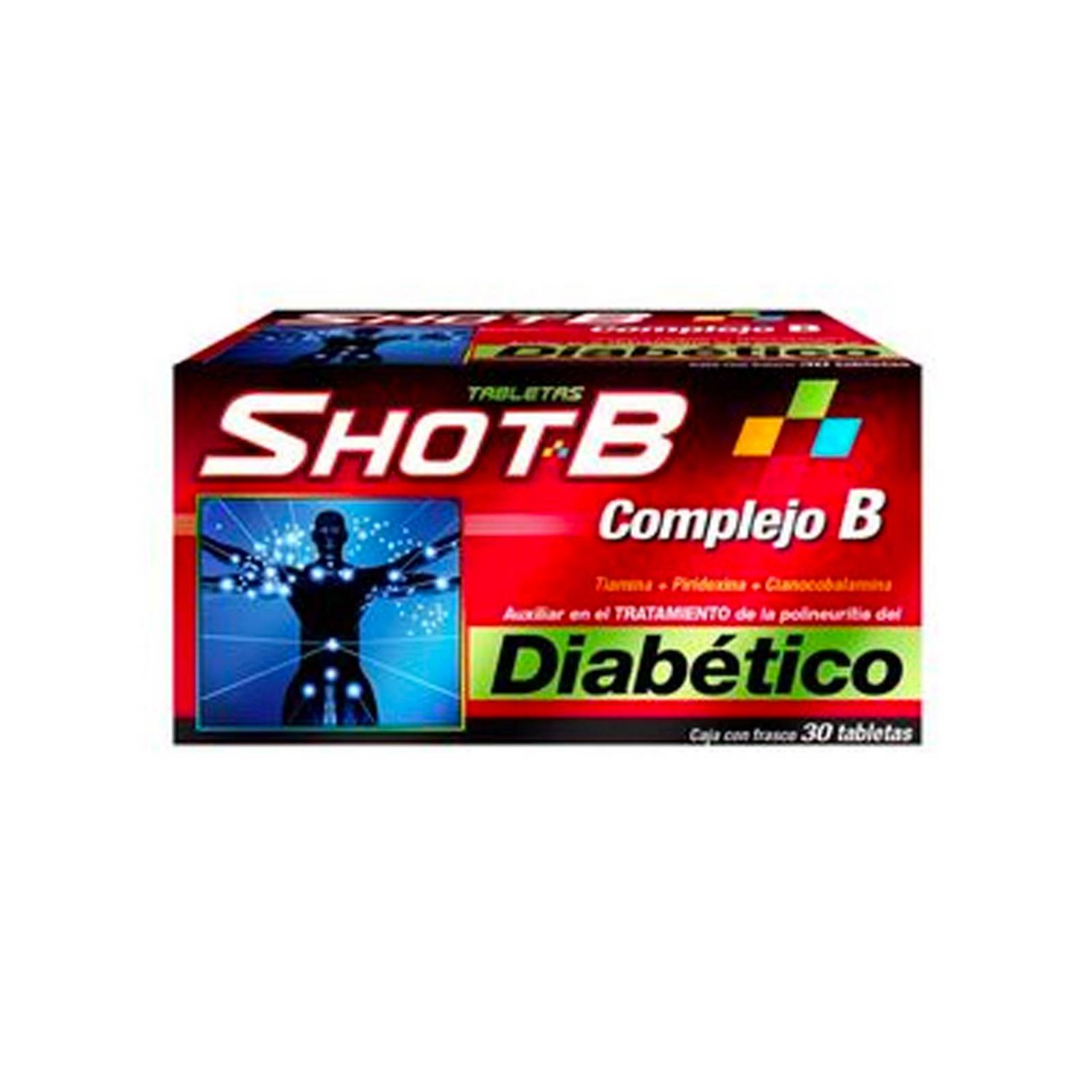 Tabletas Shot B Diabético 30 piezas 