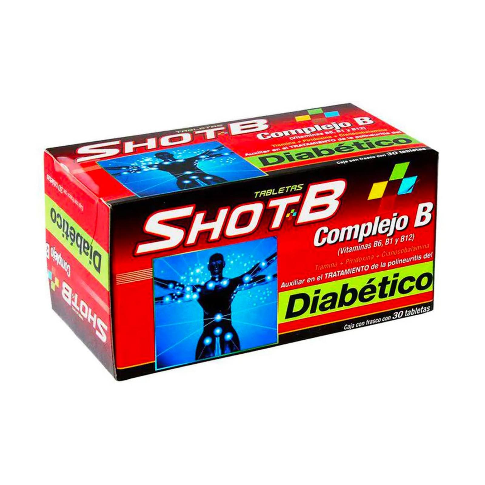 Tabletas Shot B Diabético 30 piezas 