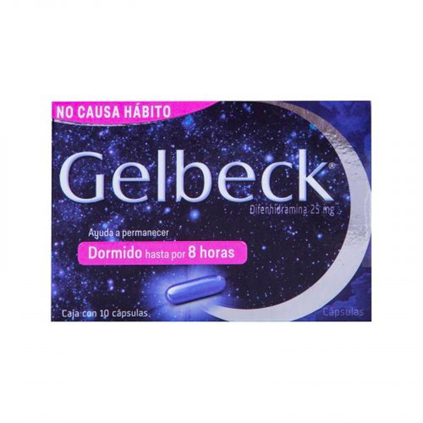 Difenhidramina Gelbeck 10 Cápsulas de 25 mg 