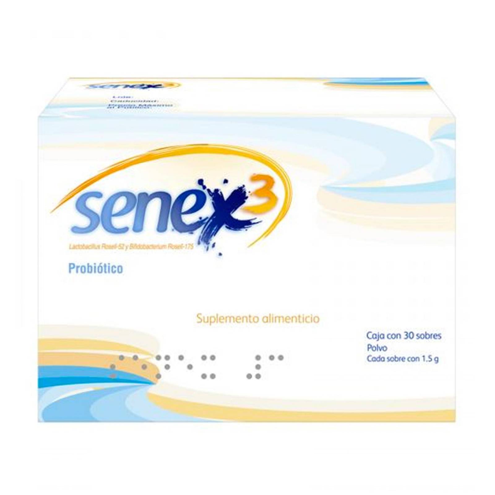 Suplemento Alimenticio Senex3 Probiótico 30 Sobres 