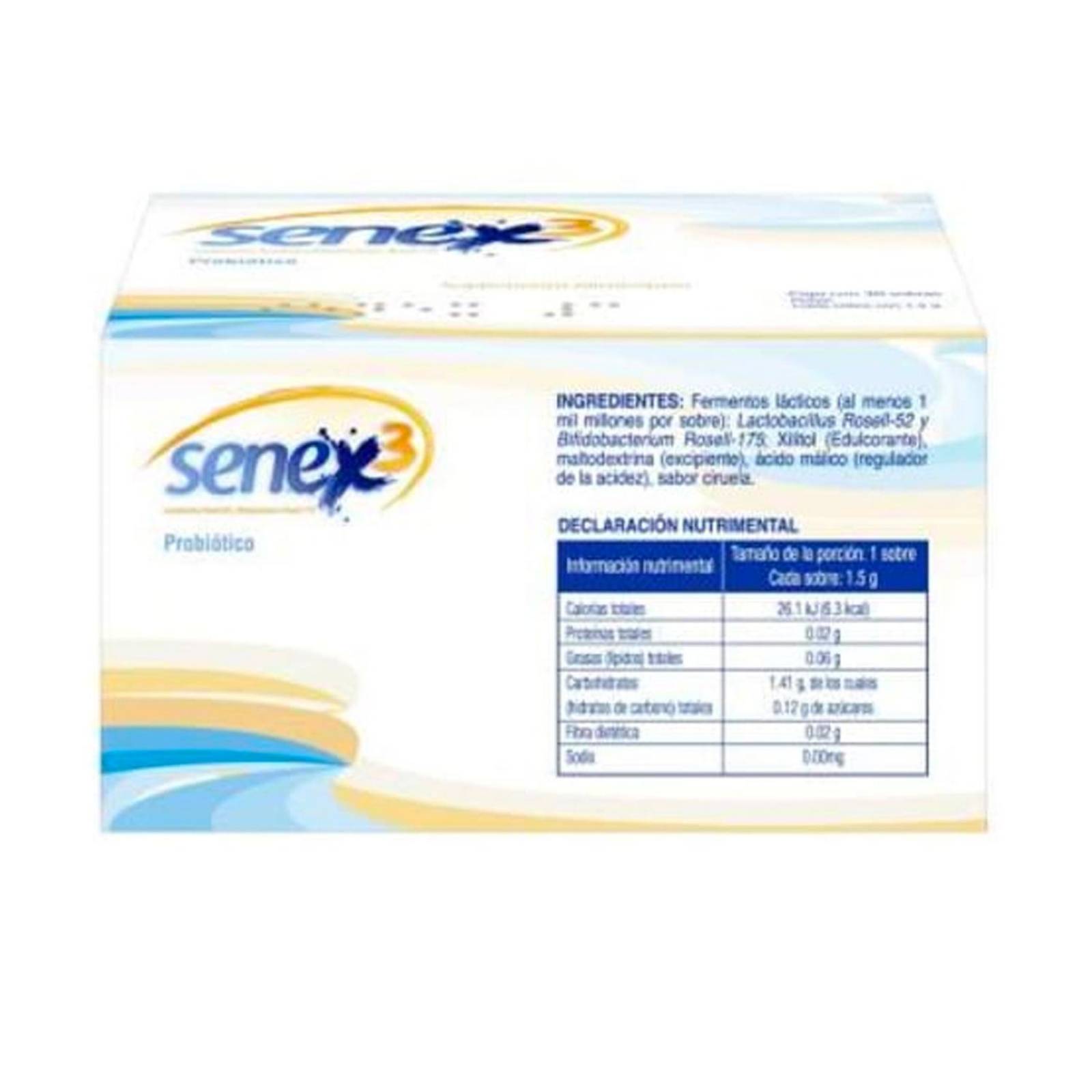 Suplemento Alimenticio Senex3 Probiótico 30 Sobres 