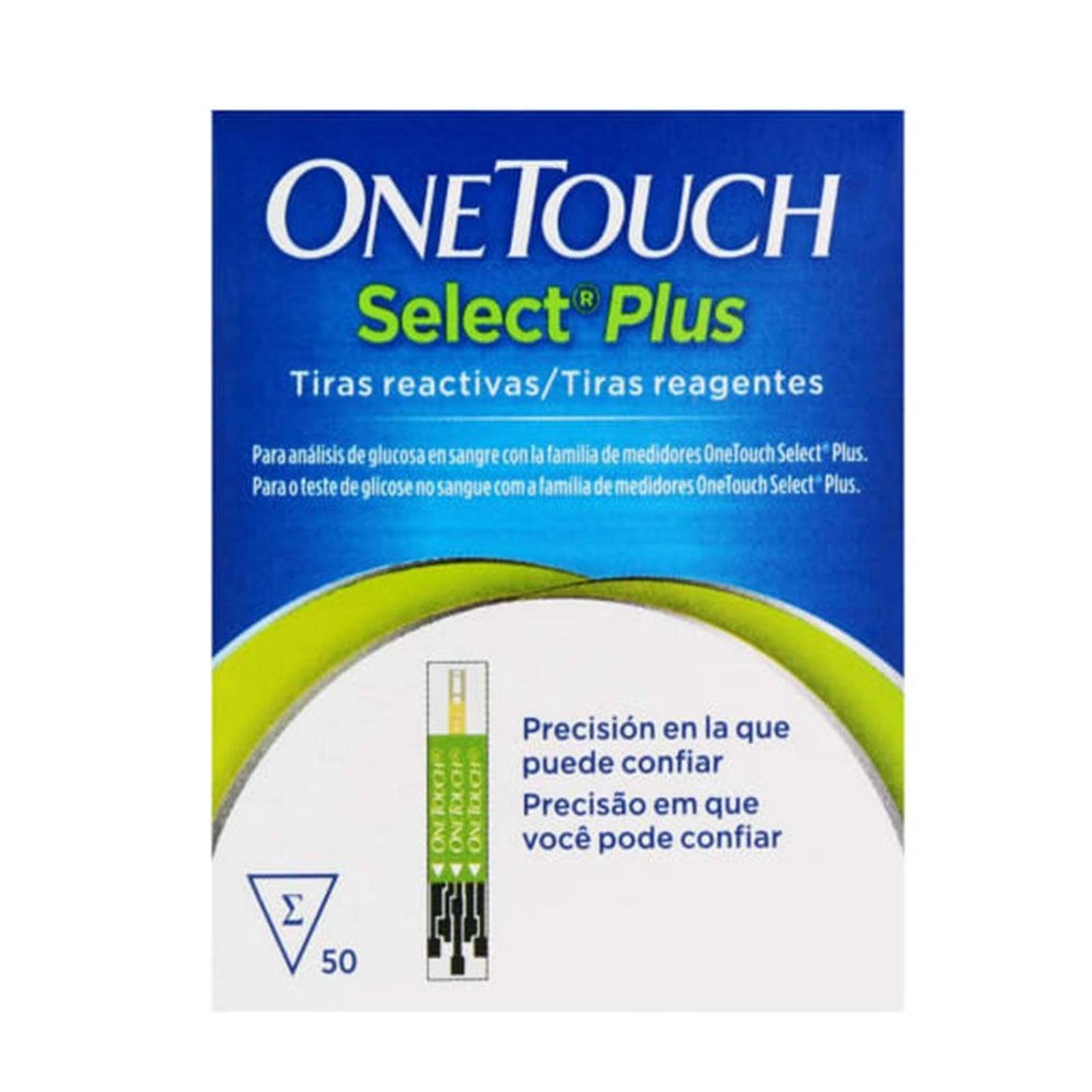 Tiras Reactivas One Touch Select Plus 50 piezas 