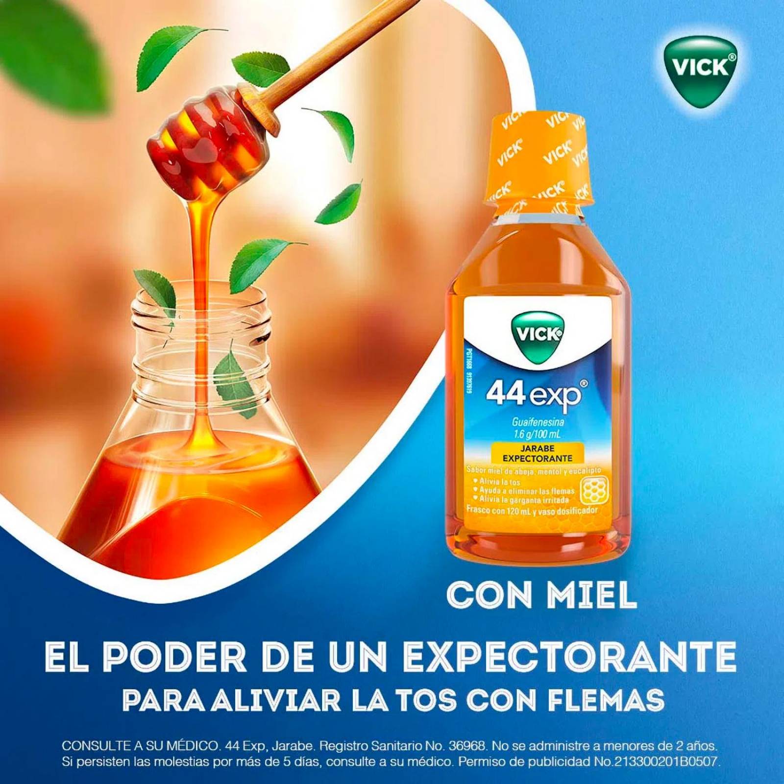 Jarabe Expectorante Vick 44 Miel 120 ml 